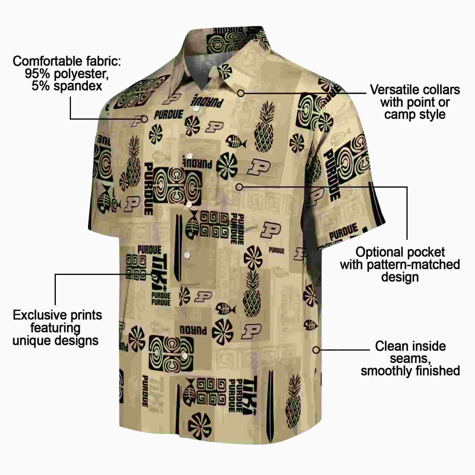 purdue boilermakers tribal symbols gold hawaiian shirt new arrival