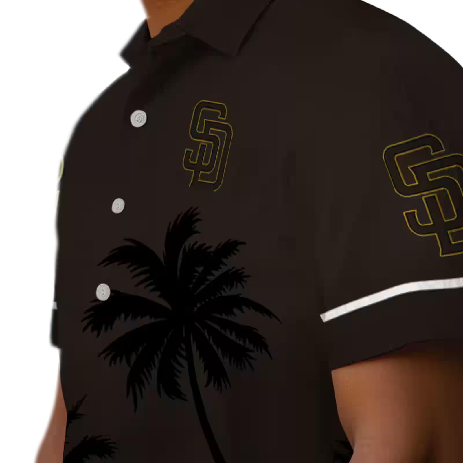 san diego padres beach sunset brown black hawaiian shirt trendy