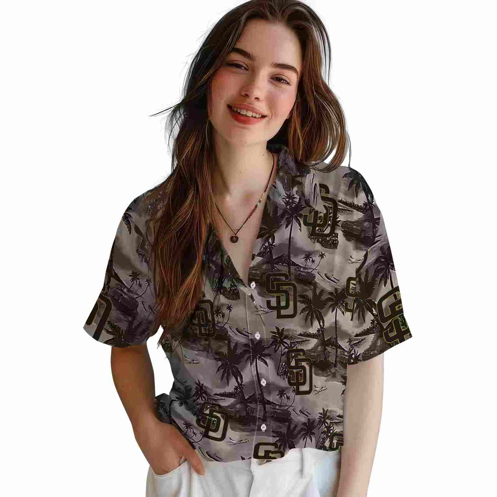 san diego padres coastal palms brown hawaiian shirt latest model