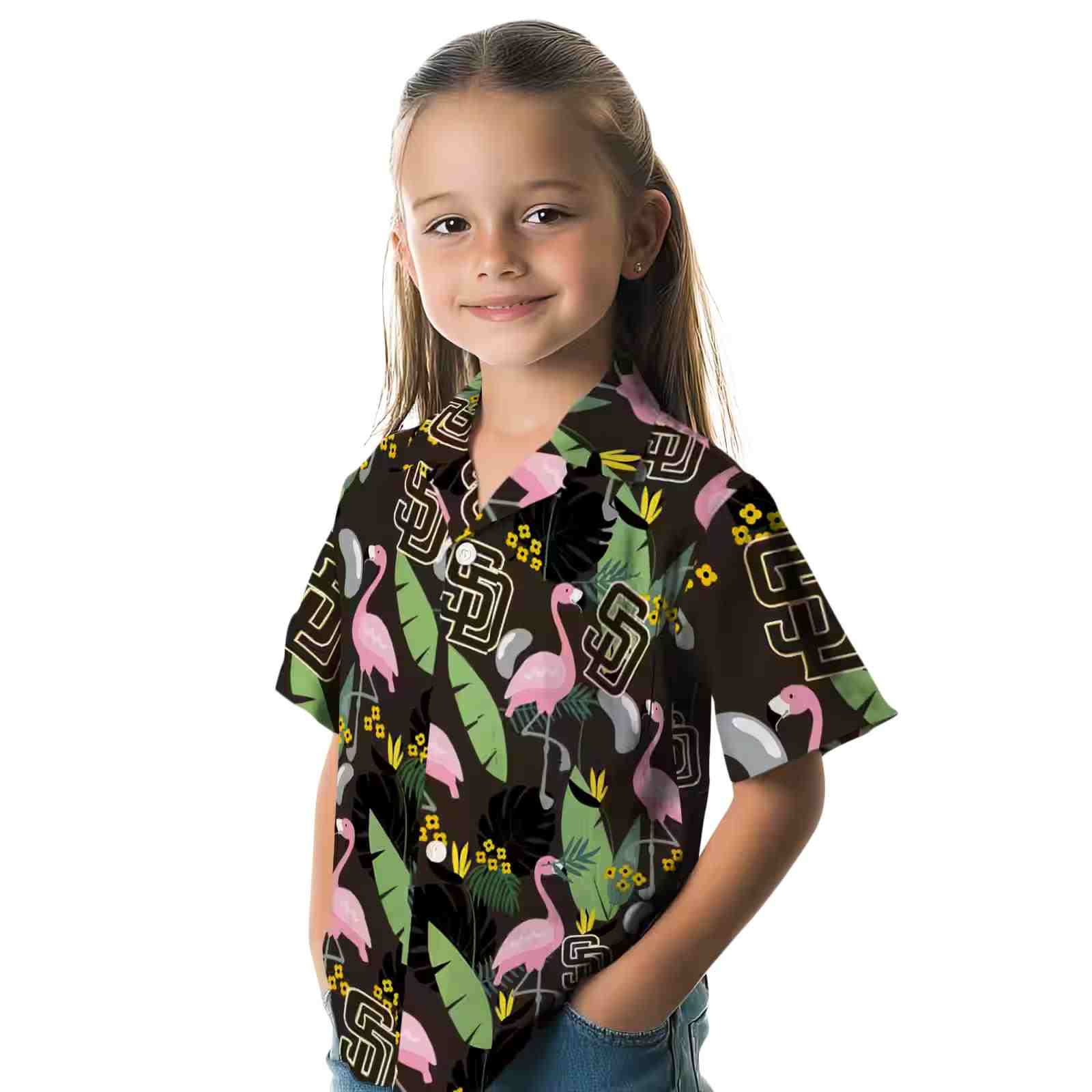 san diego padres flamingo leaves brown hawaiian shirt premium grade