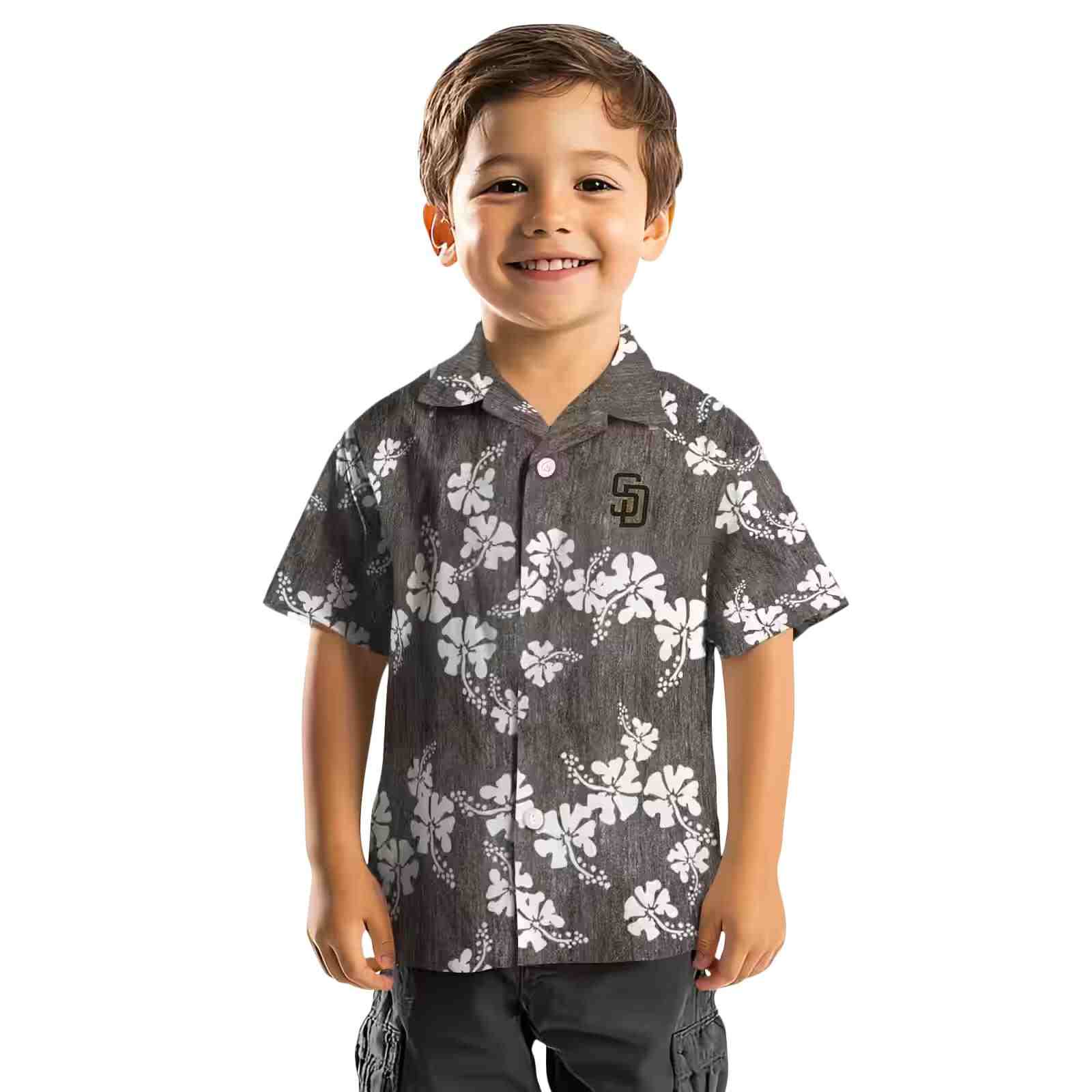 san diego padres hibiscus clusters brown hawaiian shirt top rated