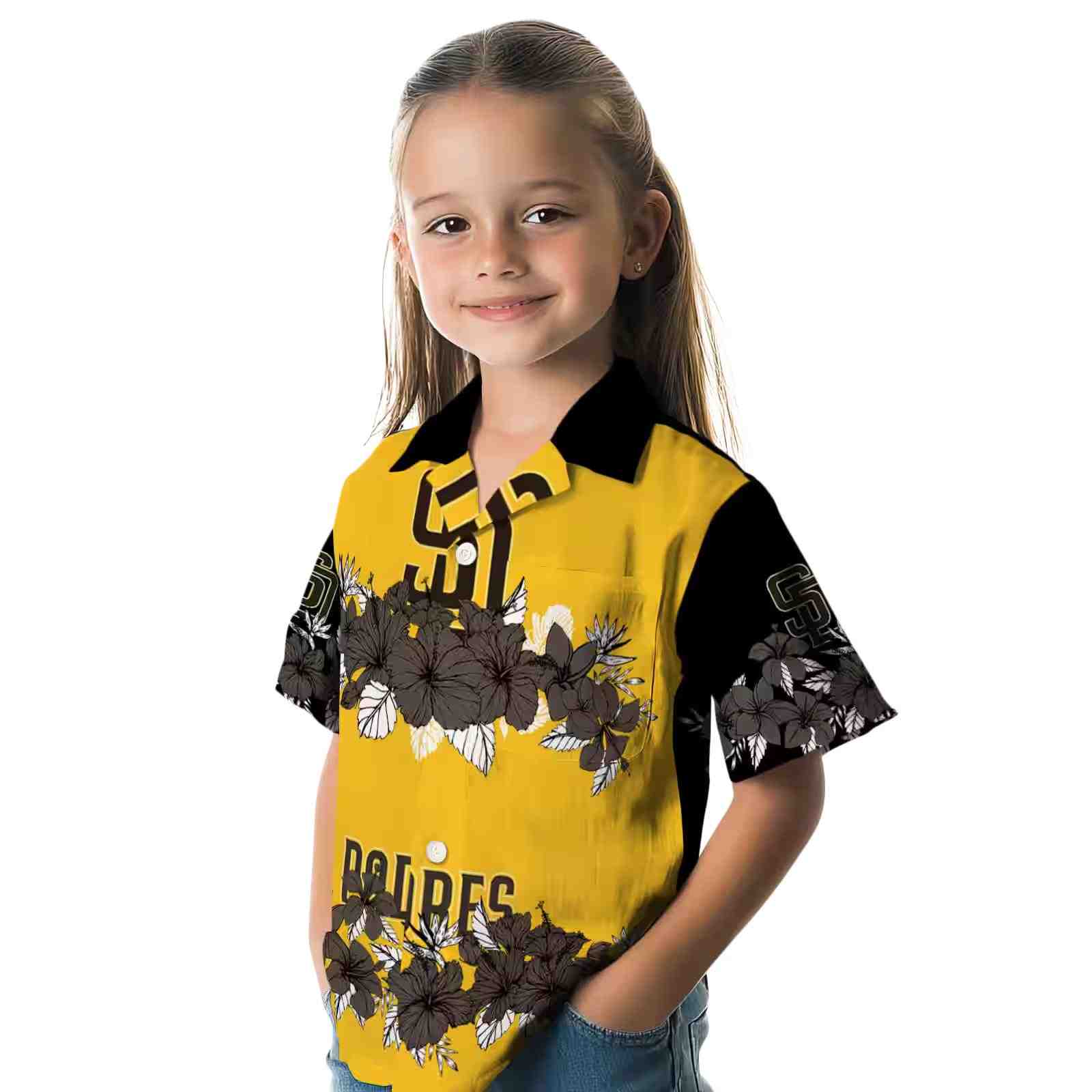 san diego padres hibiscus stripe brown black hawaiian shirt premium grade