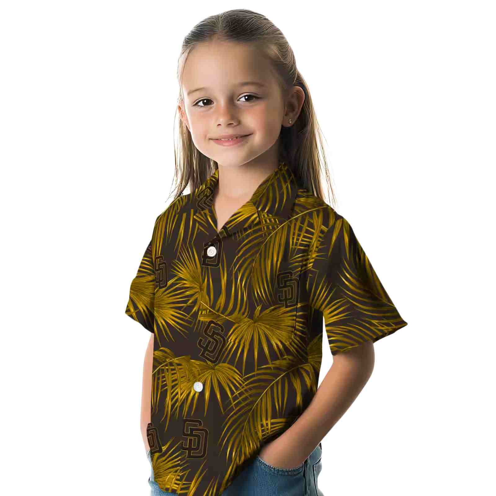 san diego padres leafy palms brown hawaiian shirt premium grade