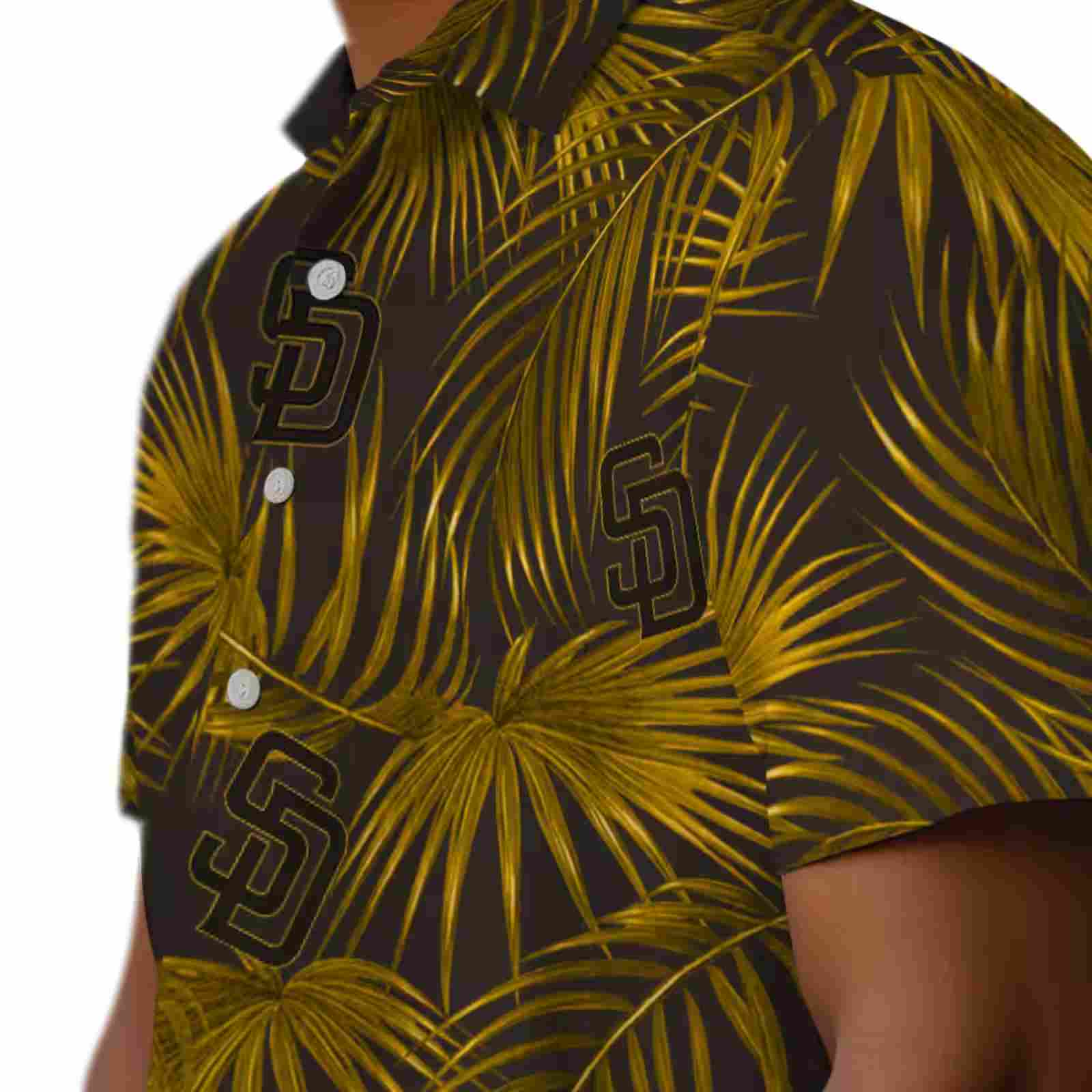 san diego padres leafy palms brown hawaiian shirt trendy
