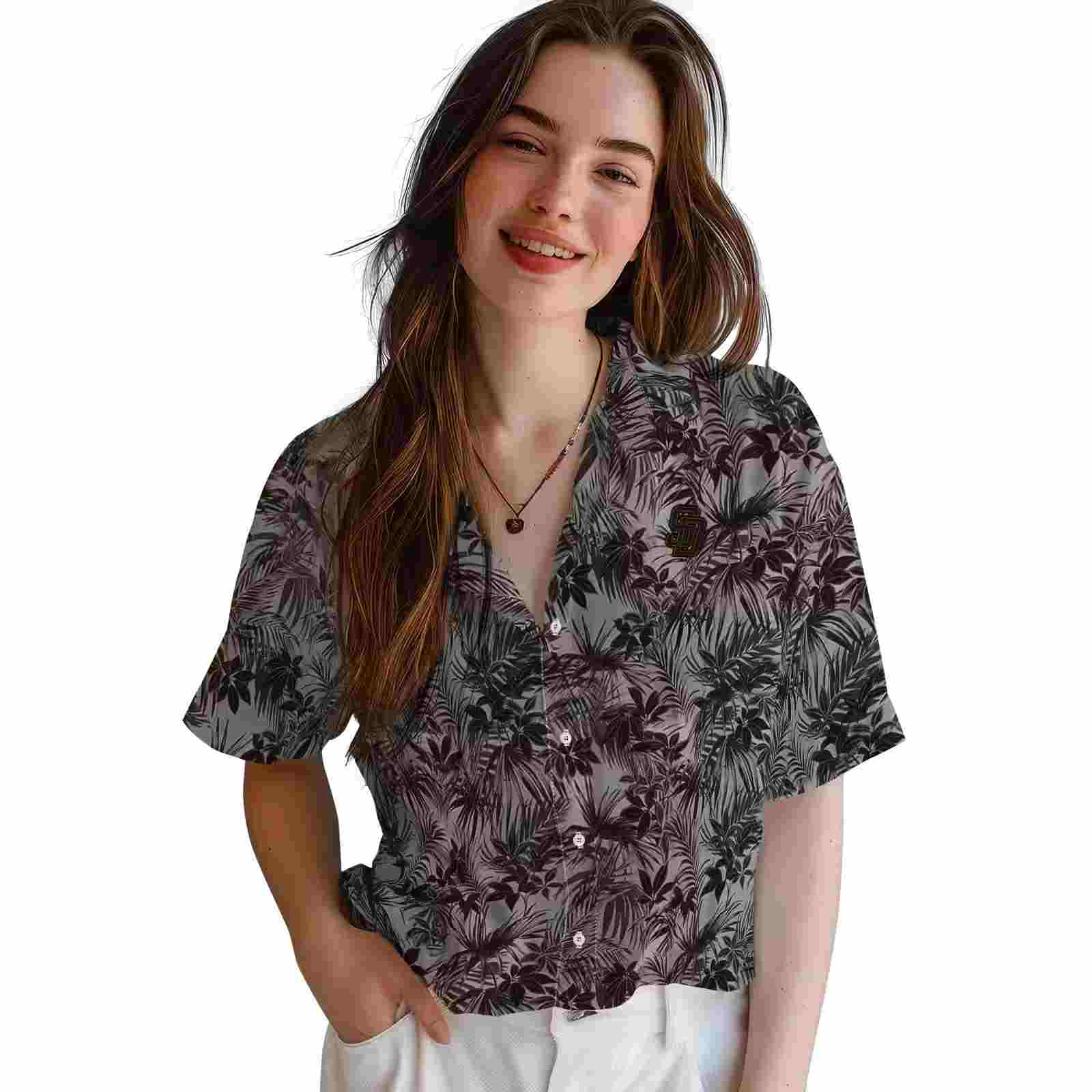 san diego padres leafy pattern brown hawaiian shirt latest model