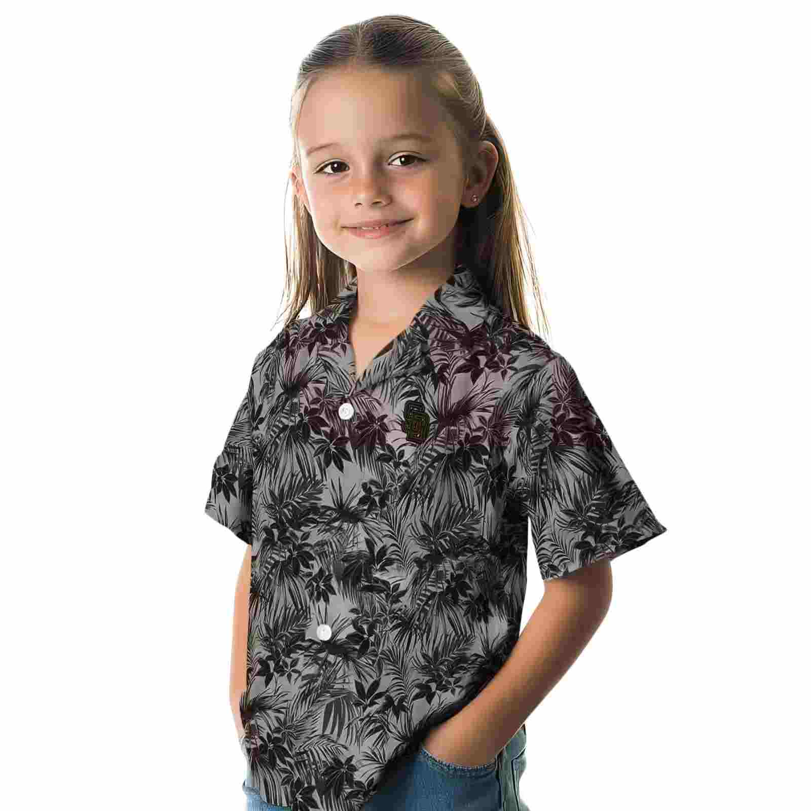 san diego padres leafy pattern brown hawaiian shirt premium grade