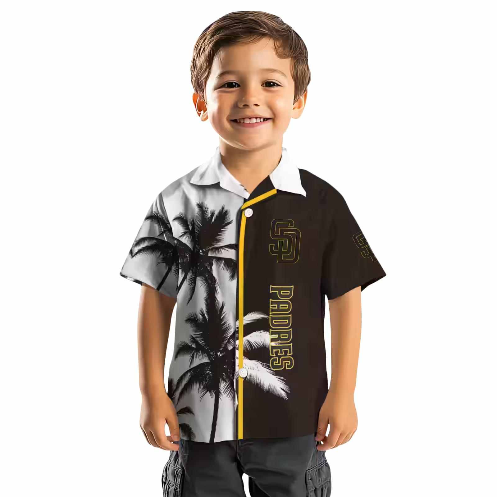 san diego padres palm trees brown white hawaiian shirt top rated