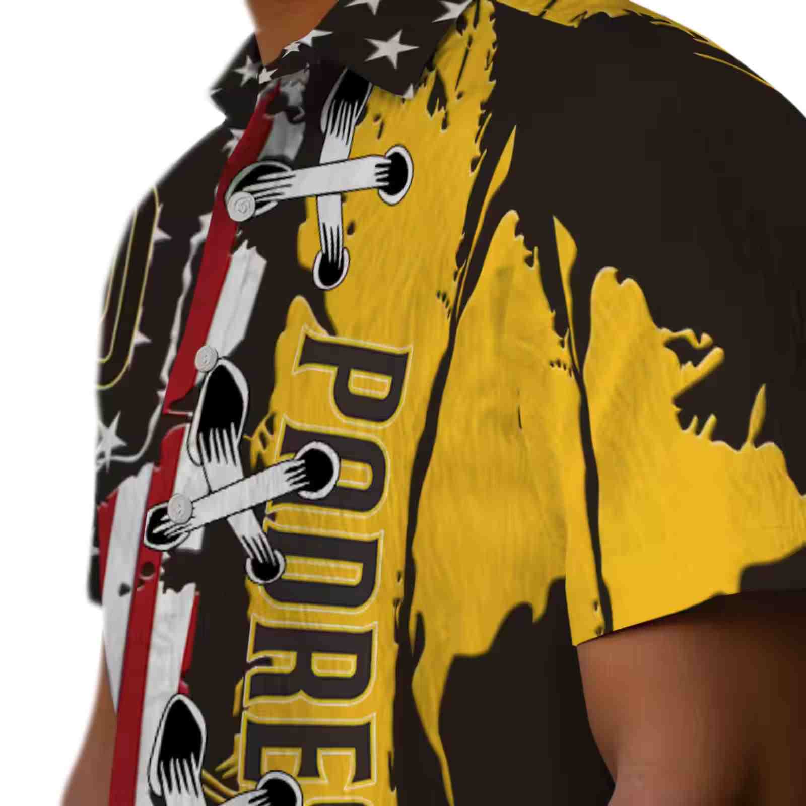 san diego padres stitched flag brown hawaiian shirt trendy