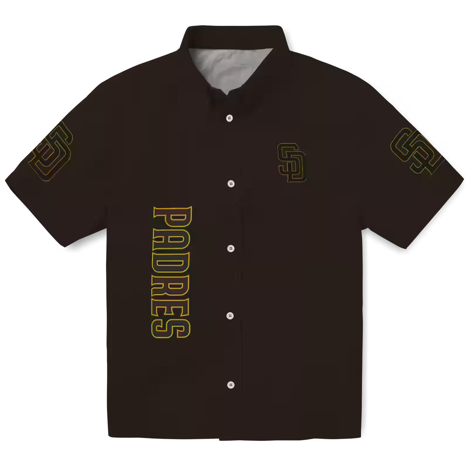 San Diego Padres Stuart Minion Brown Hawaiian Shirt