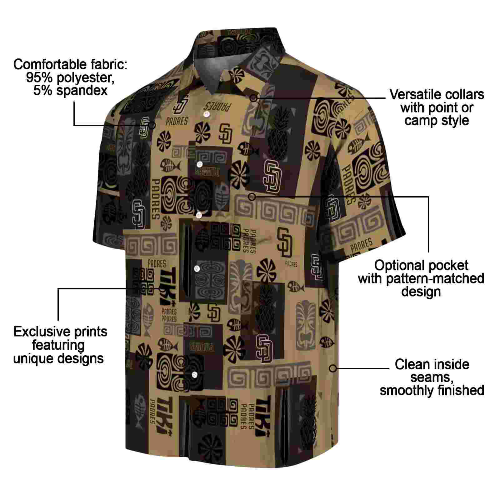 san diego padres tribal symbols brown hawaiian shirt new arrival