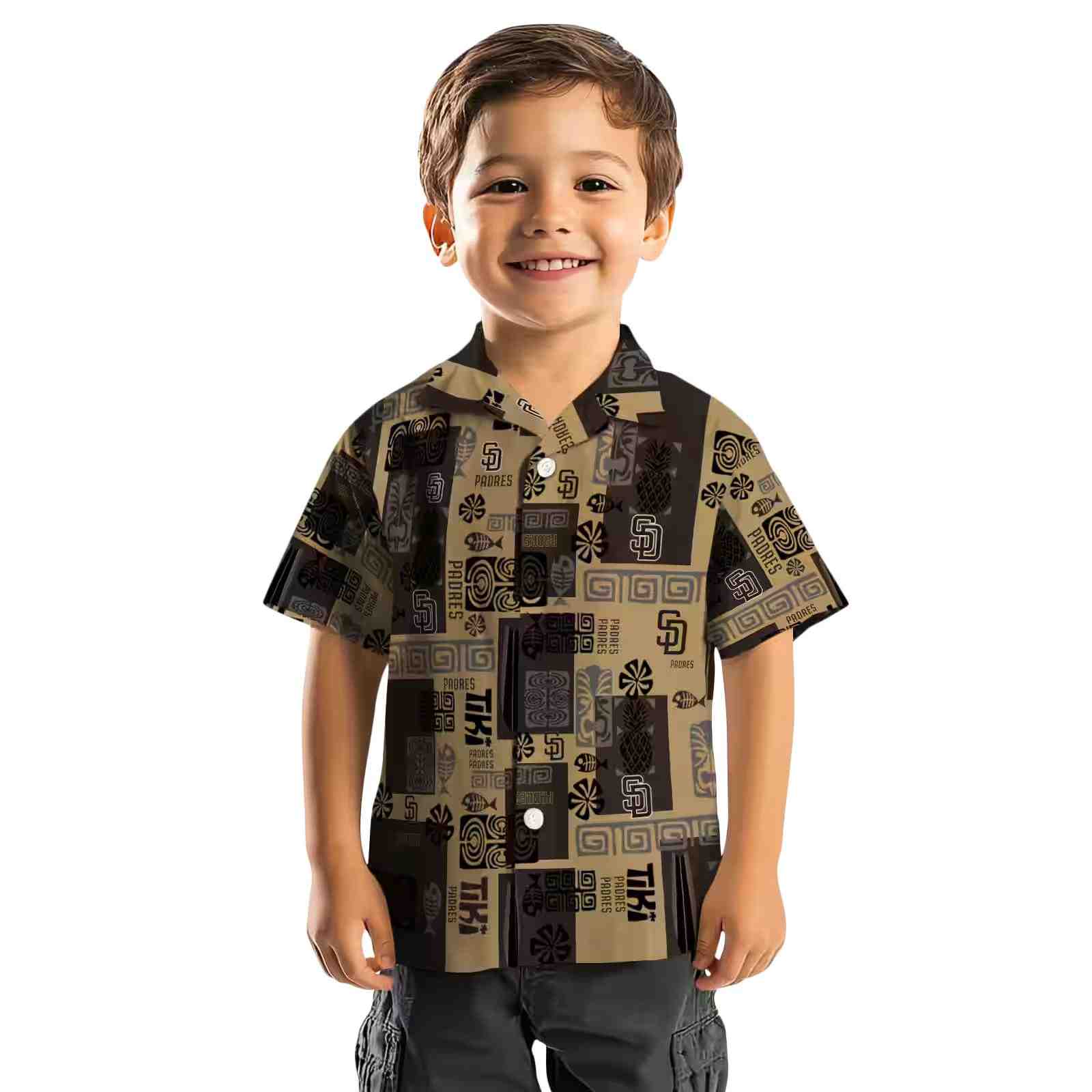 san diego padres tribal symbols brown hawaiian shirt top rated