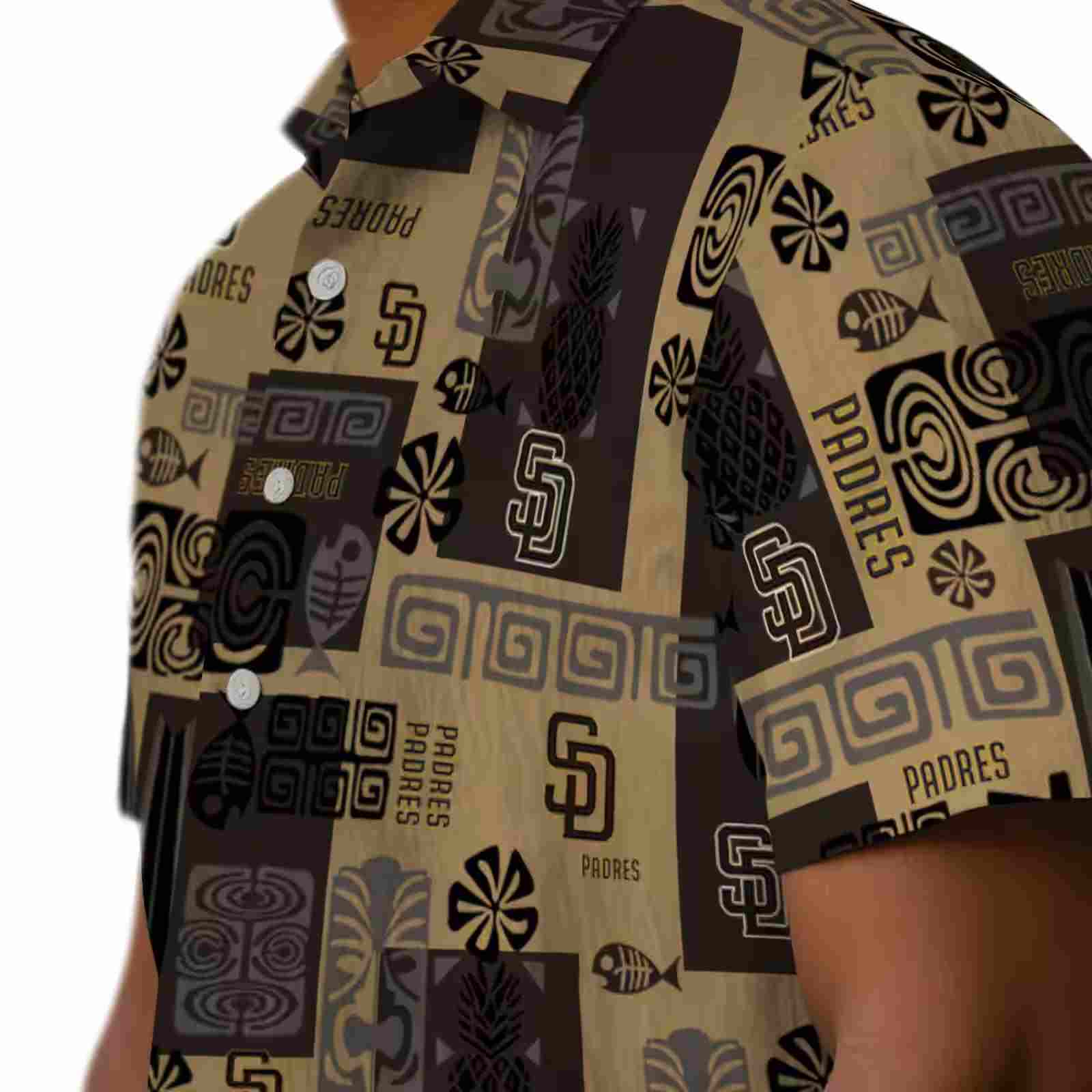 san diego padres tribal symbols brown hawaiian shirt trendy