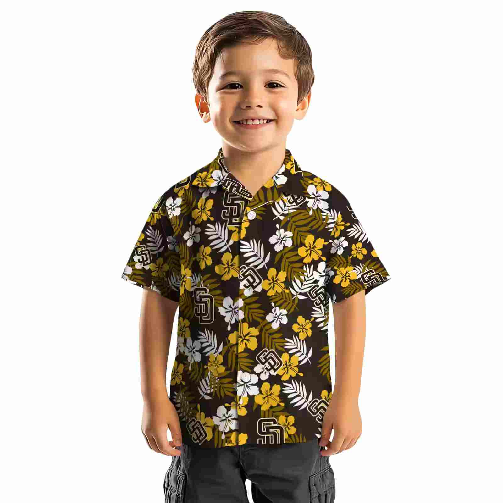 san diego padres tropical floral brown hawaiian shirt top rated