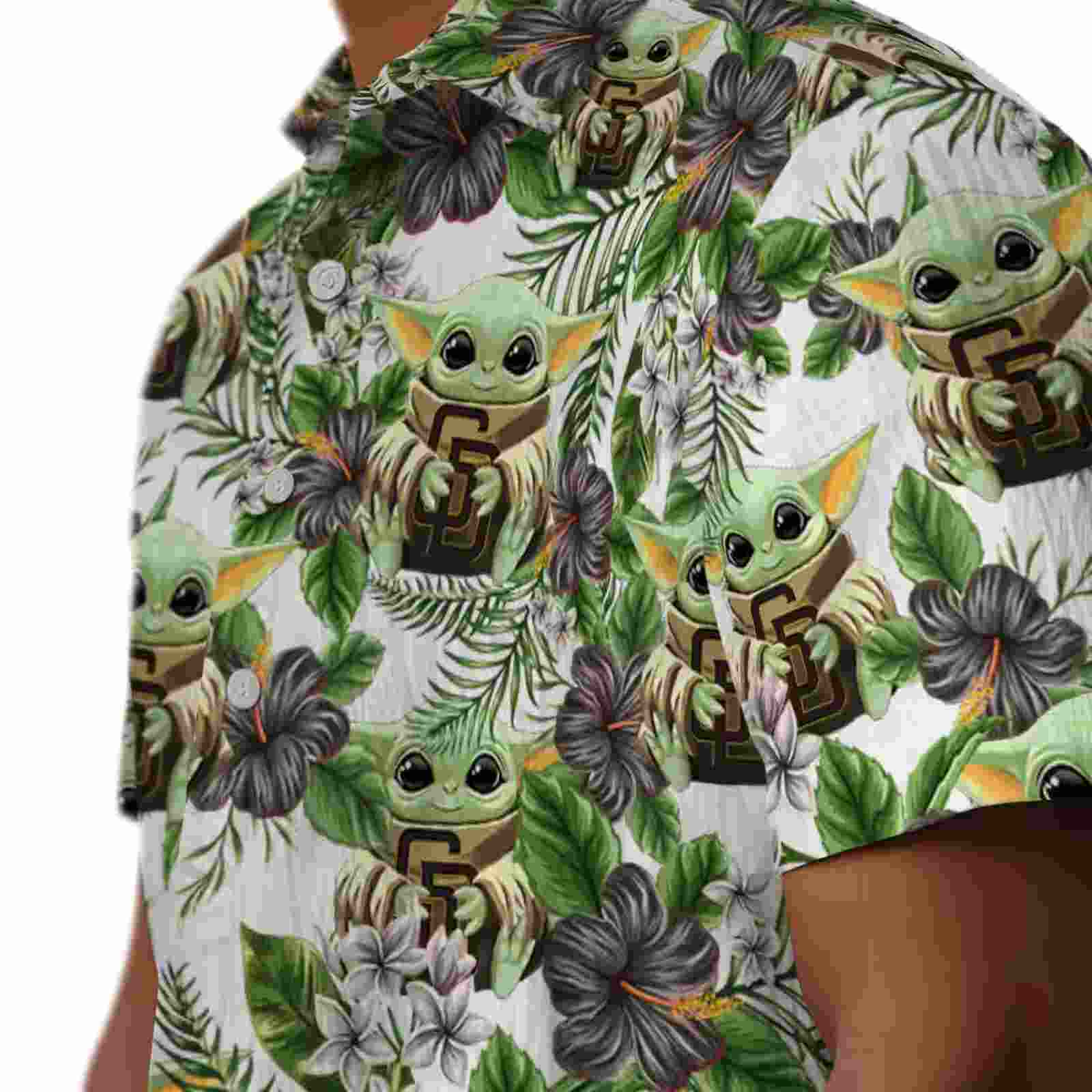 san diego padres tropical yoda green hawaiian shirt trendy