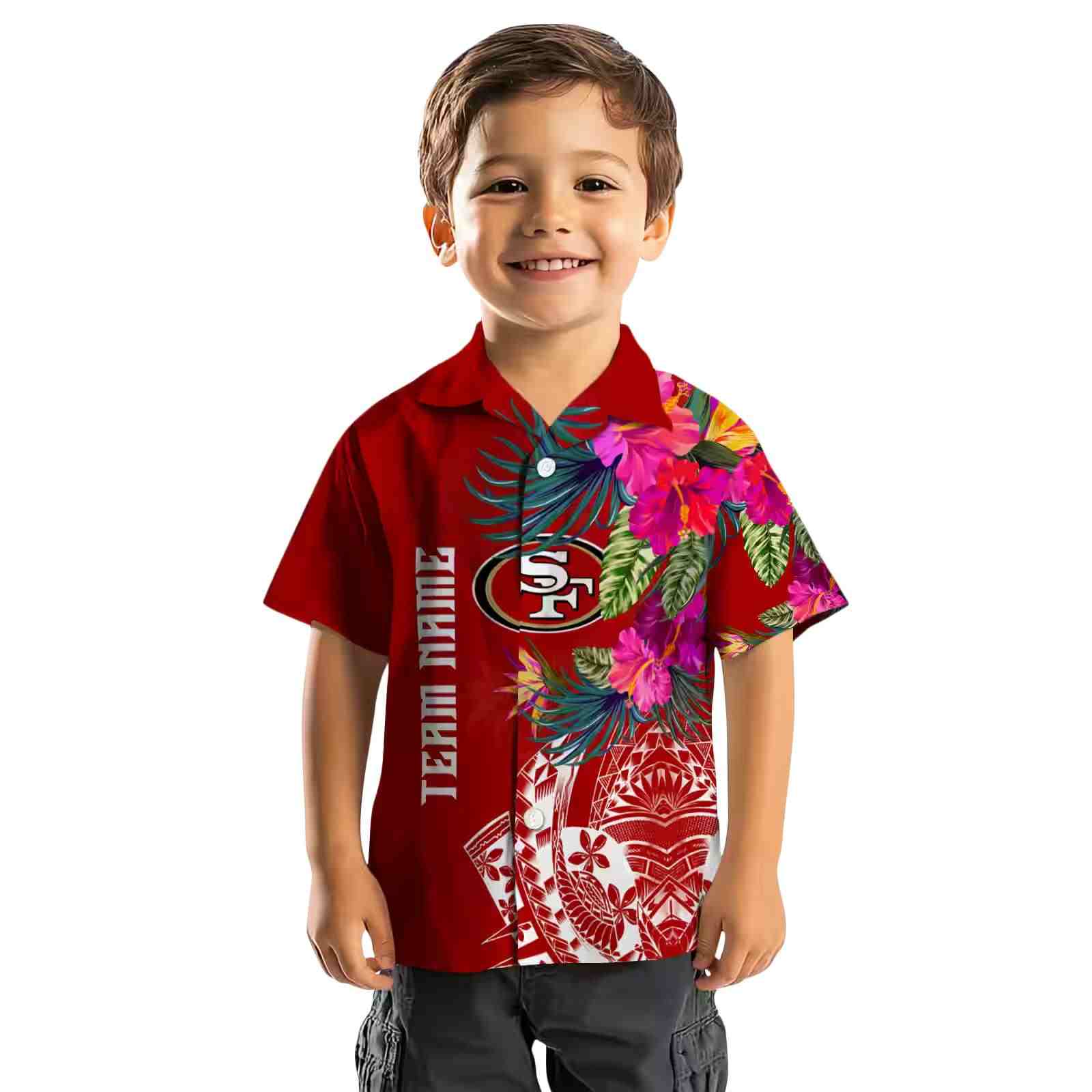 san francisco 49ers floral polynesian red hawaiian shirt top rated