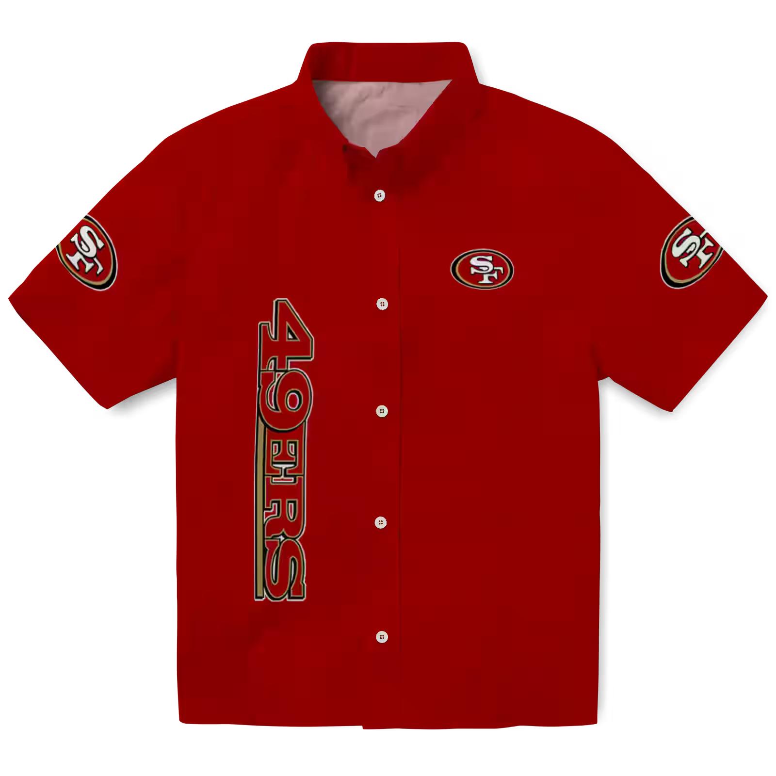 San Francisco 49ers Stuart Minion Red Hawaiian Shirt