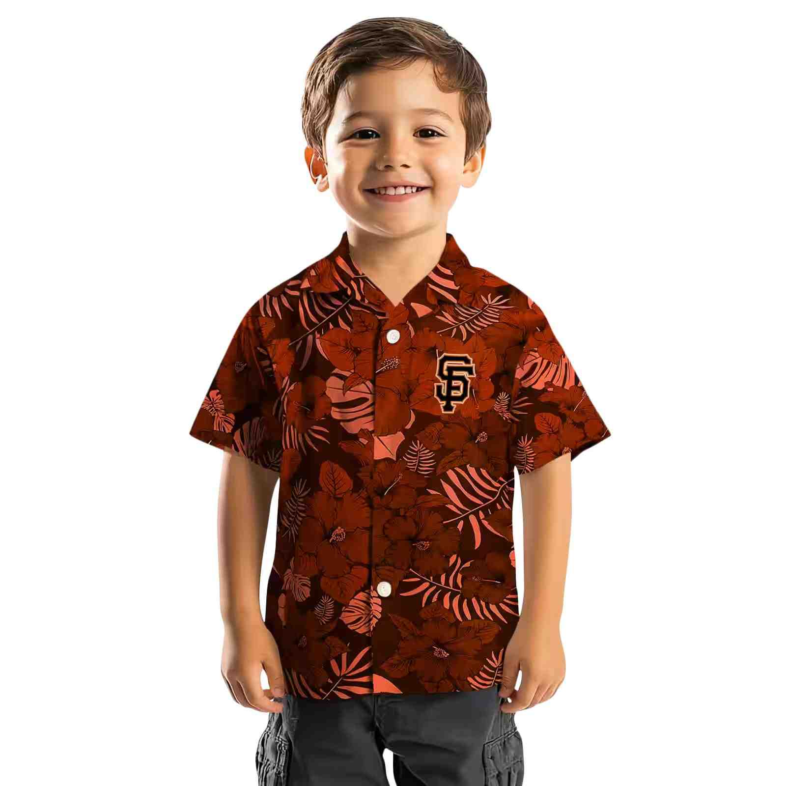 san francisco giants jungle vibes orange hawaiian shirt top rated