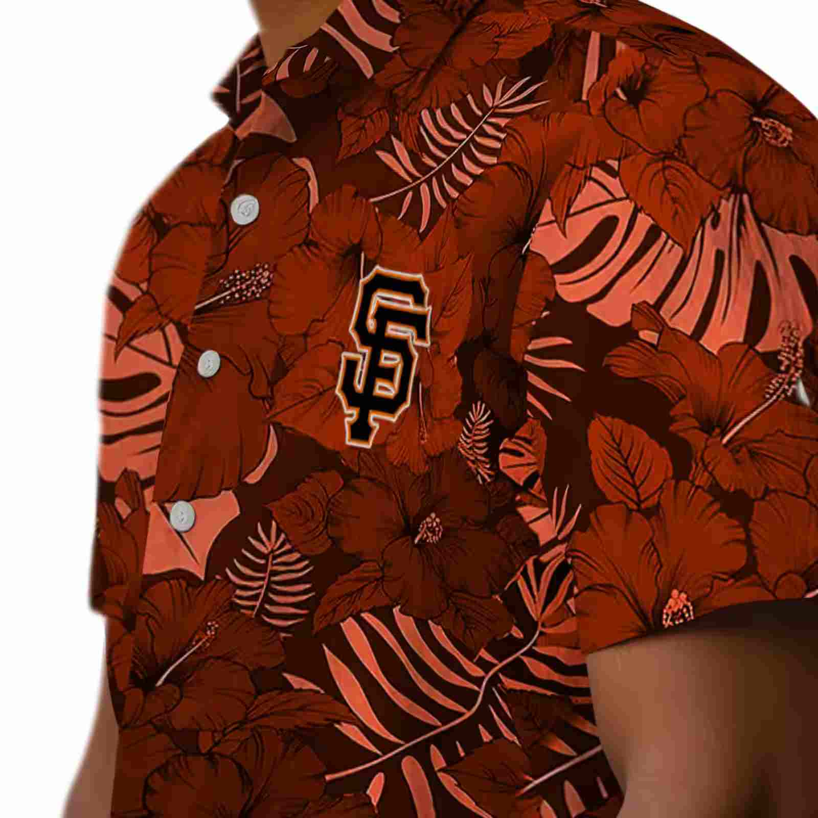 san francisco giants jungle vibes orange hawaiian shirt trendy