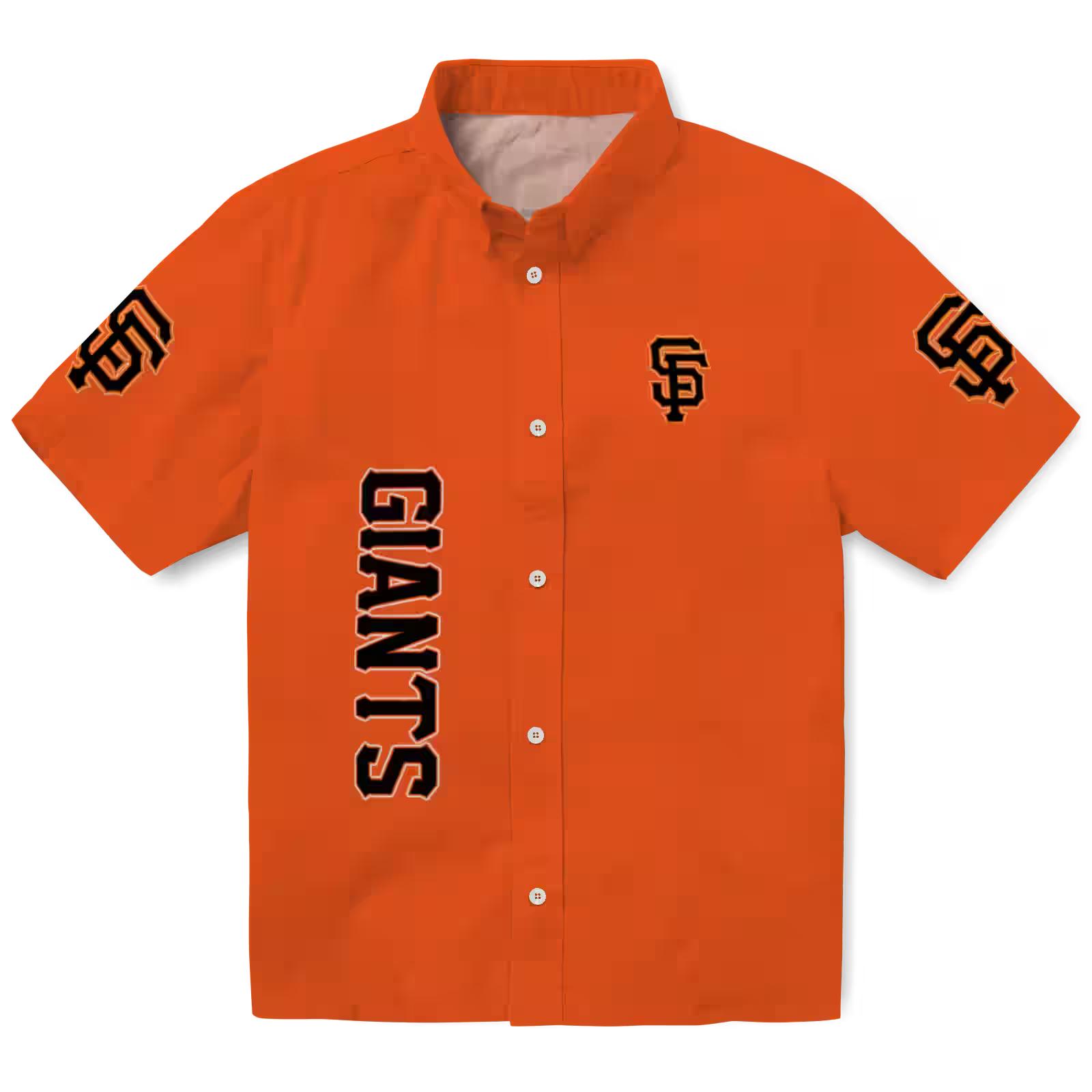 San Francisco Giants Stuart Minion Orange Hawaiian Shirt