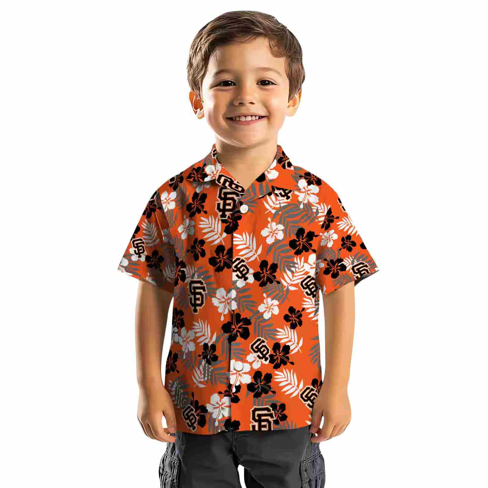 san francisco giants tropical floral orange hawaiian shirt top rated