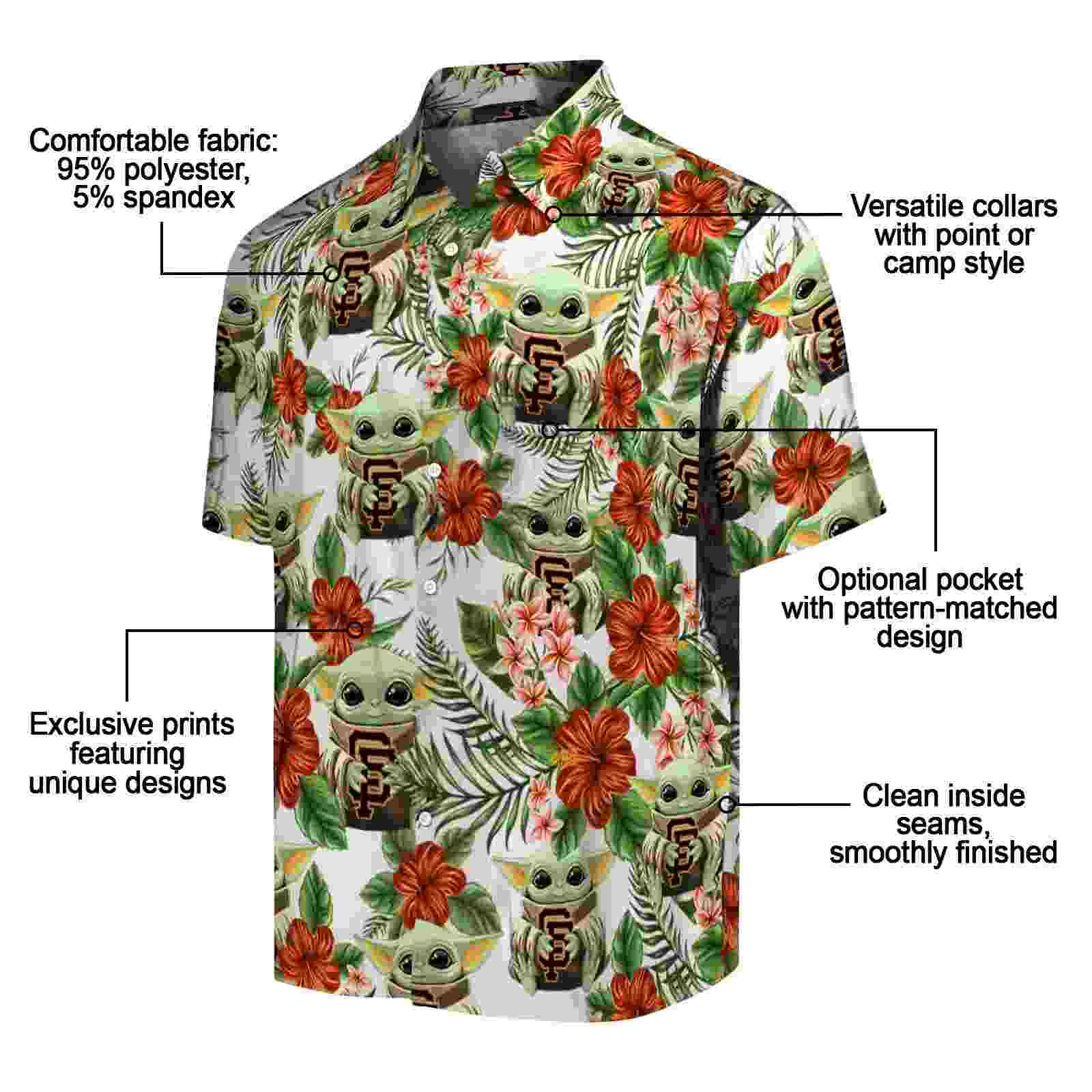 san francisco giants tropical yoda green hawaiian shirt new arrival