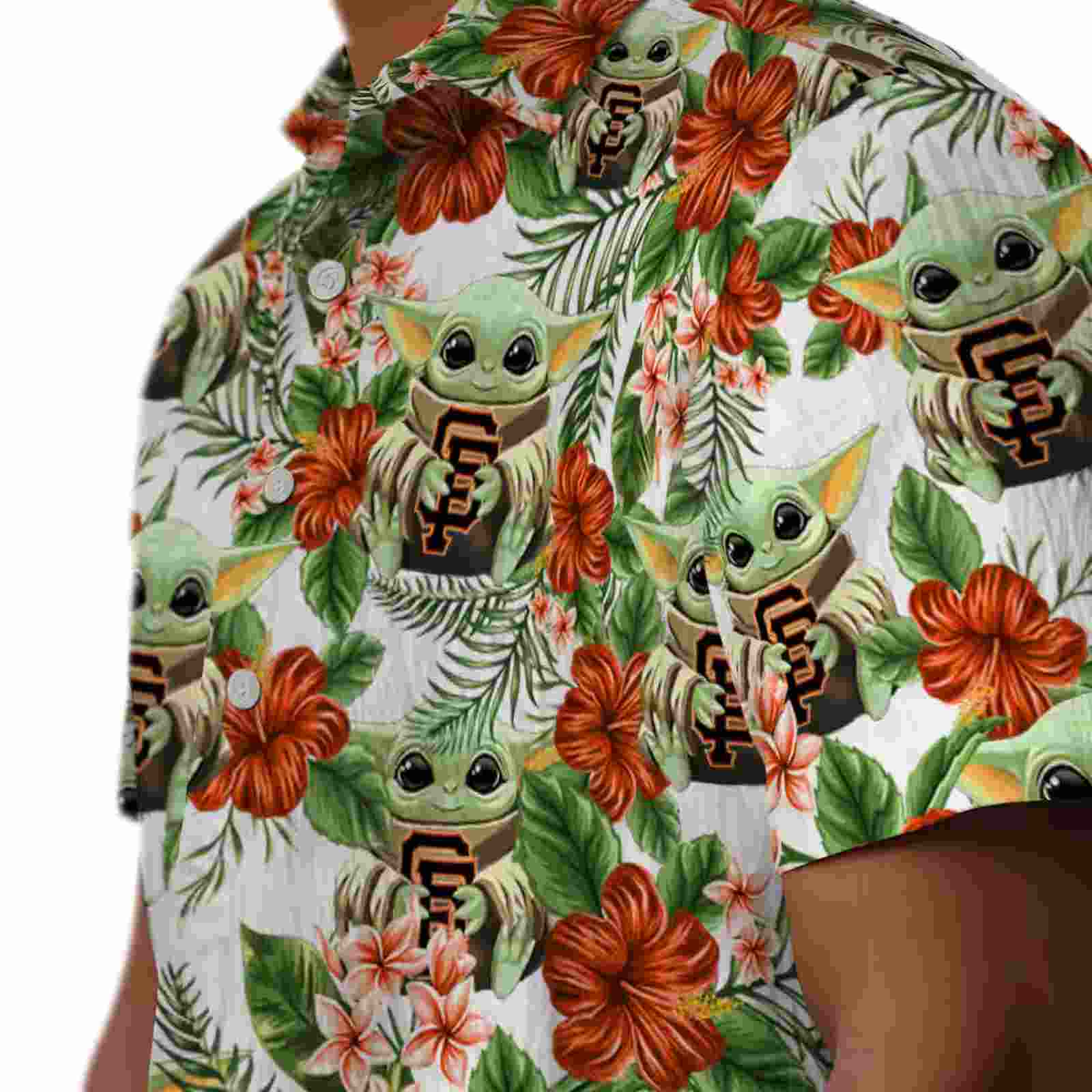 san francisco giants tropical yoda green hawaiian shirt trendy