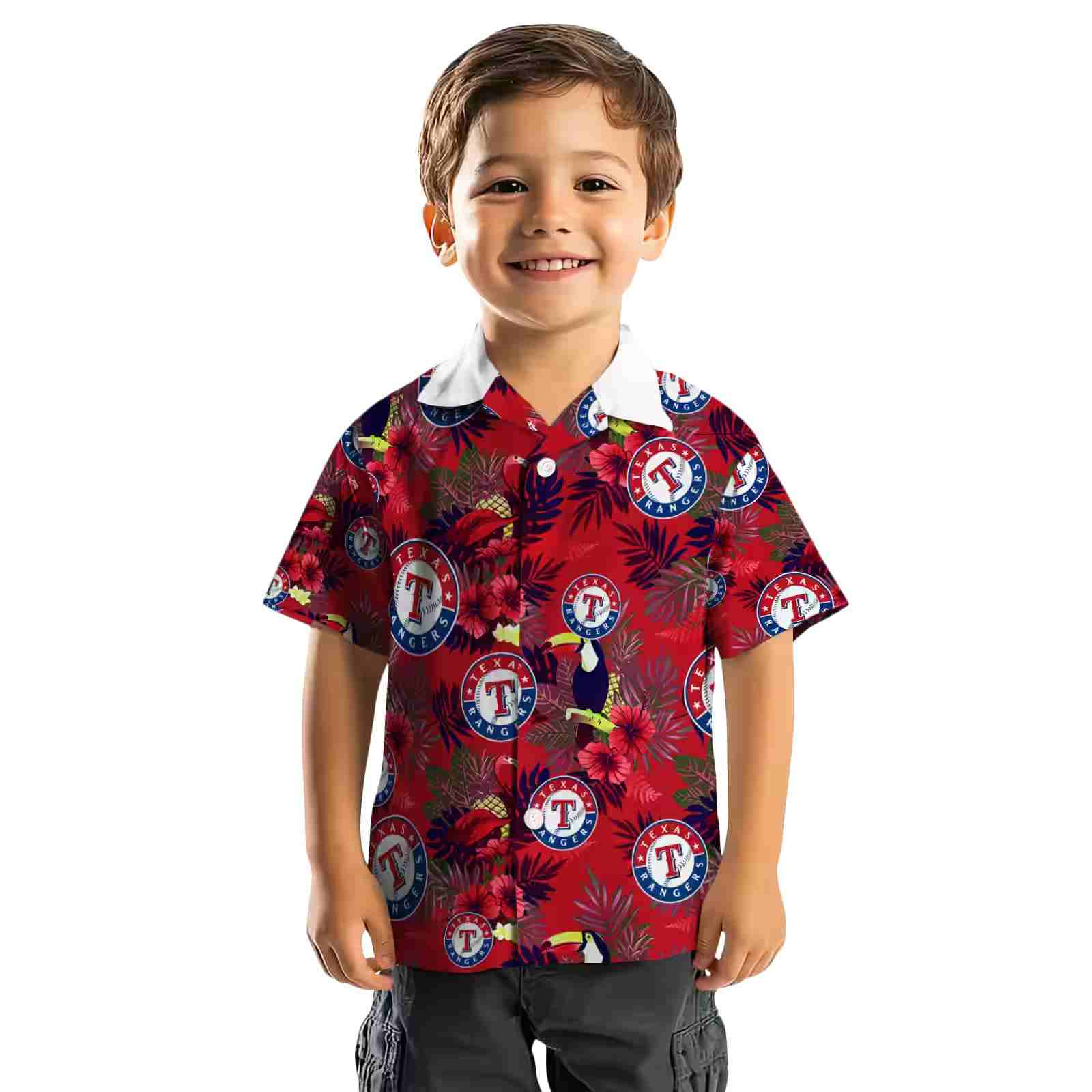 texas rangers floral toucan blue red hawaiian shirt top rated