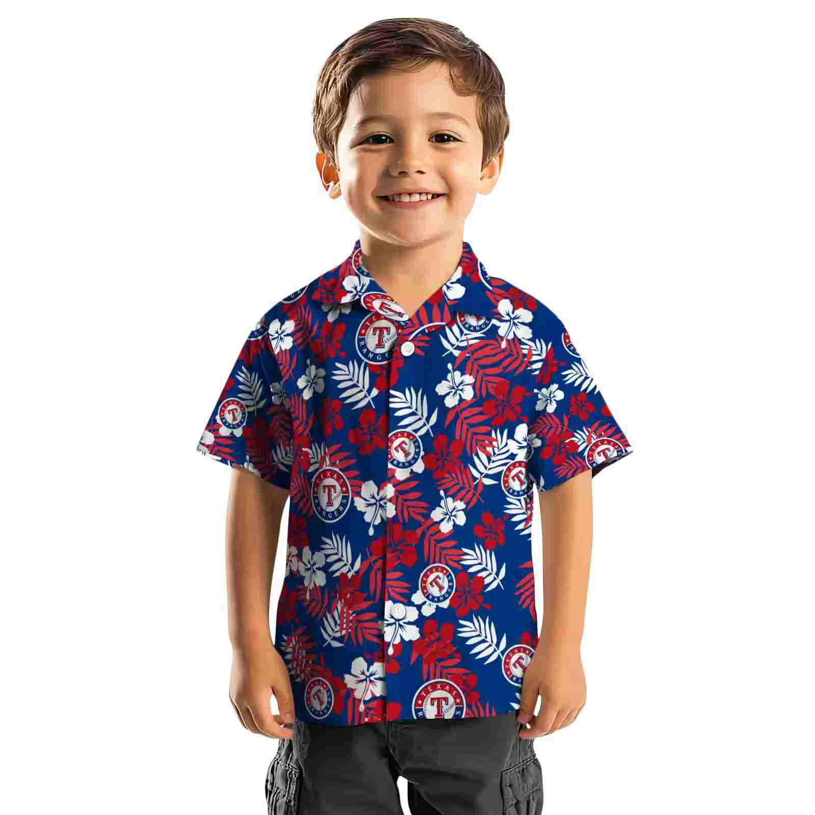 texas rangers tropical floral blue hawaiian shirt top rated