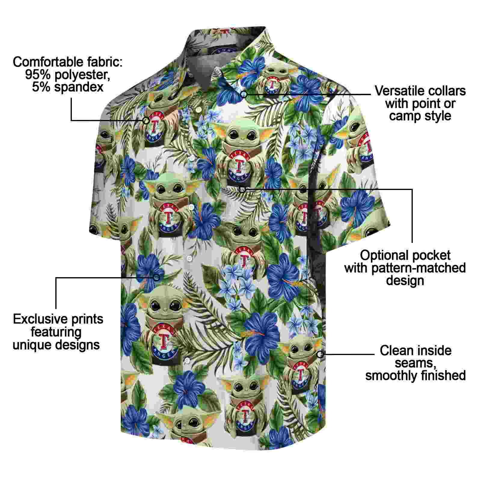 texas rangers tropical yoda green hawaiian shirt new arrival