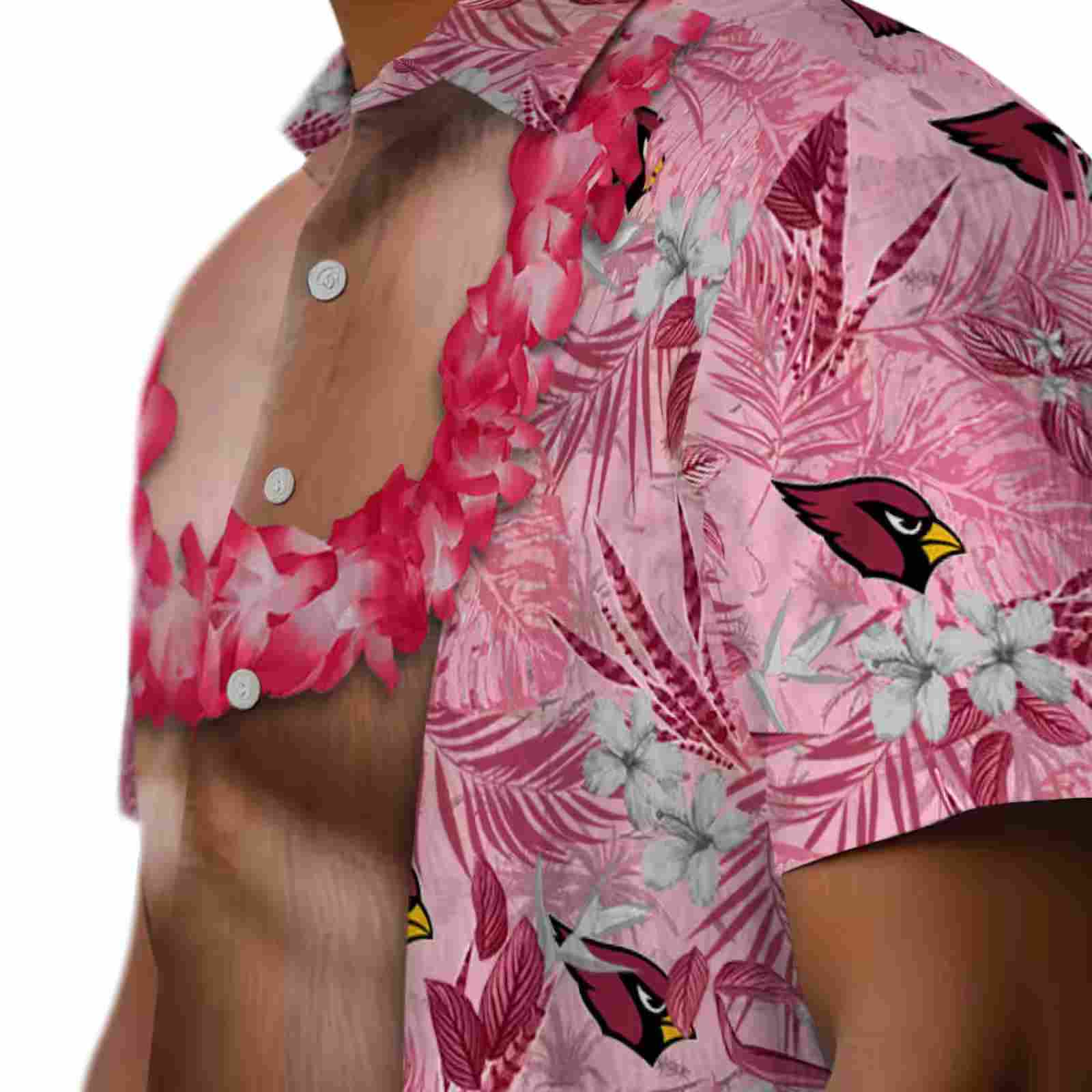 arizona cardinals chest illusion red hawaiian shirt trendy