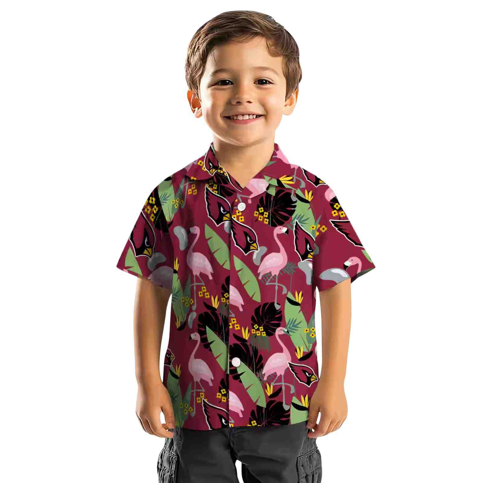 arizona cardinals flamingo leaves red hawaiian shirt top rated