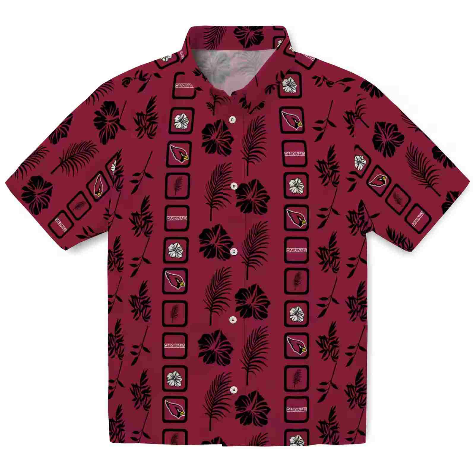 Arizona Cardinals Framed Floral Red Hawaiian Shirt