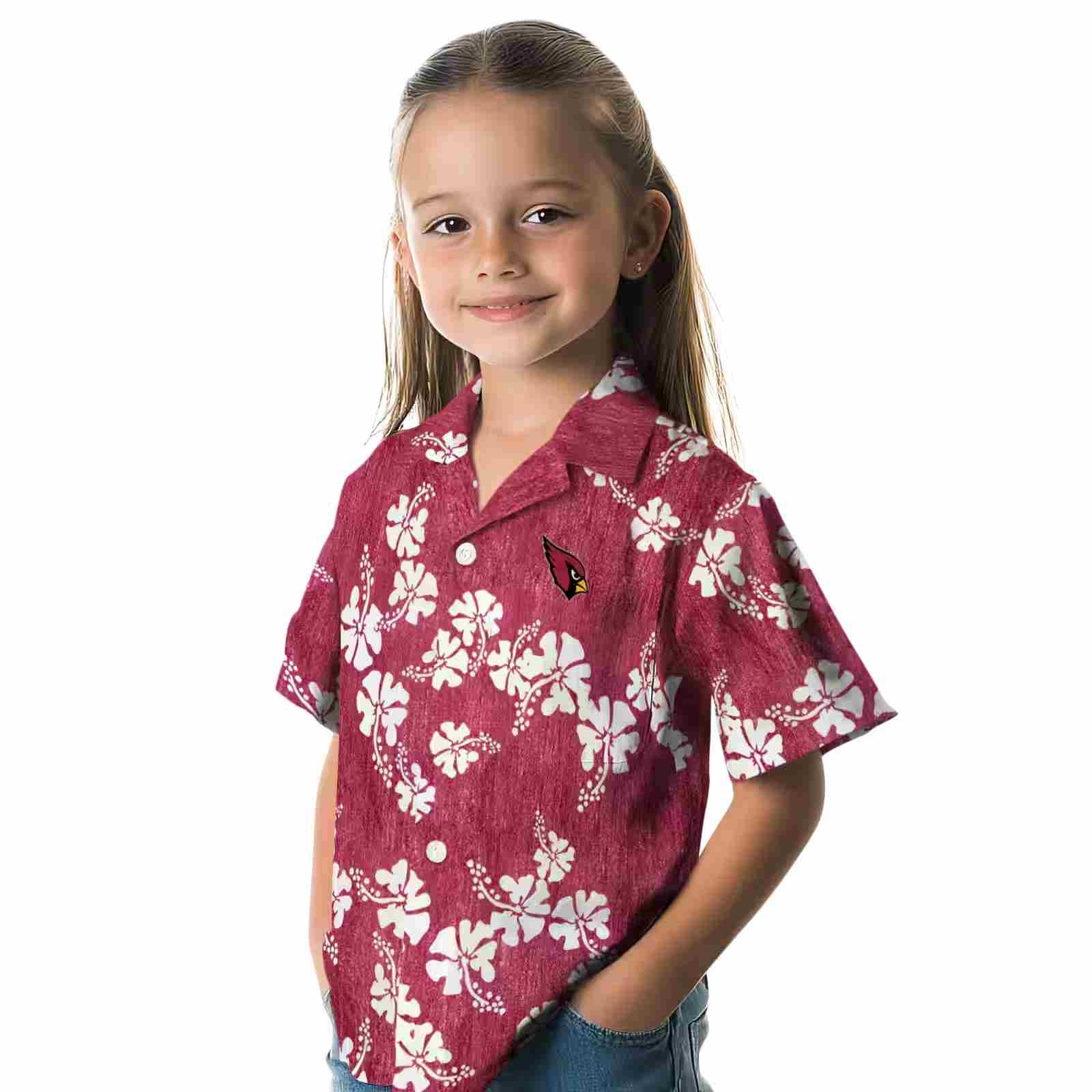 arizona cardinals hibiscus clusters red hawaiian shirt premium grade