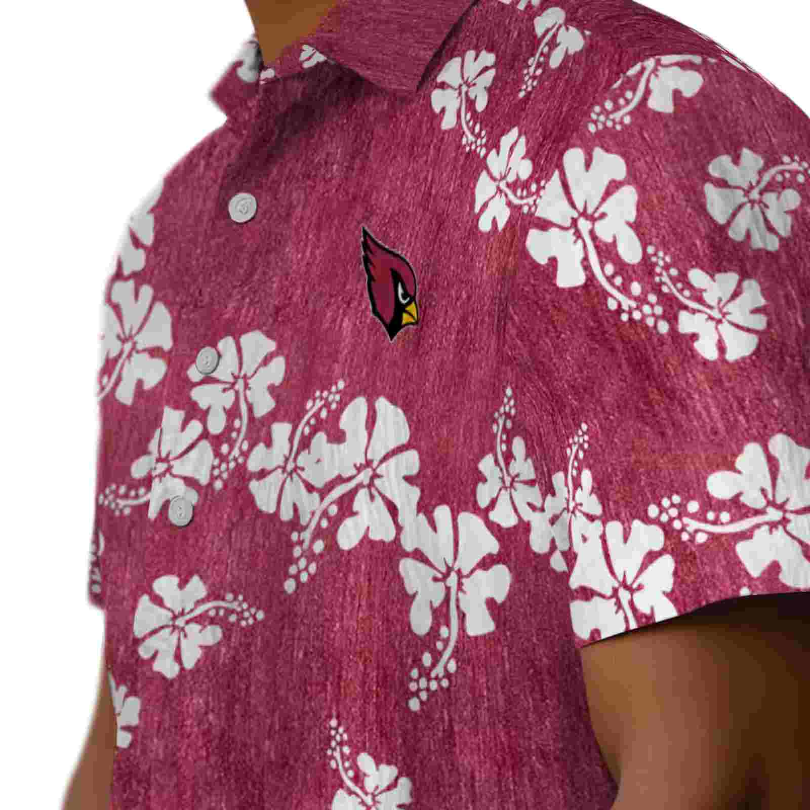 arizona cardinals hibiscus clusters red hawaiian shirt trendy