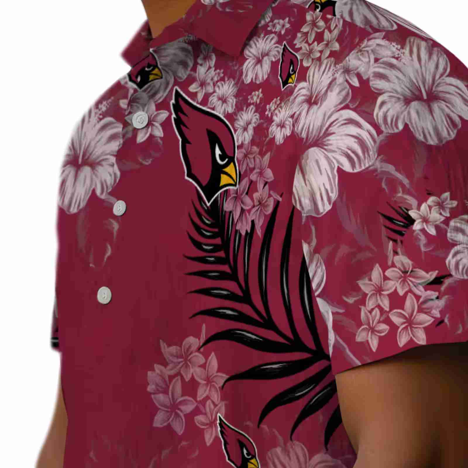 arizona cardinals hibiscus print red hawaiian shirt trendy