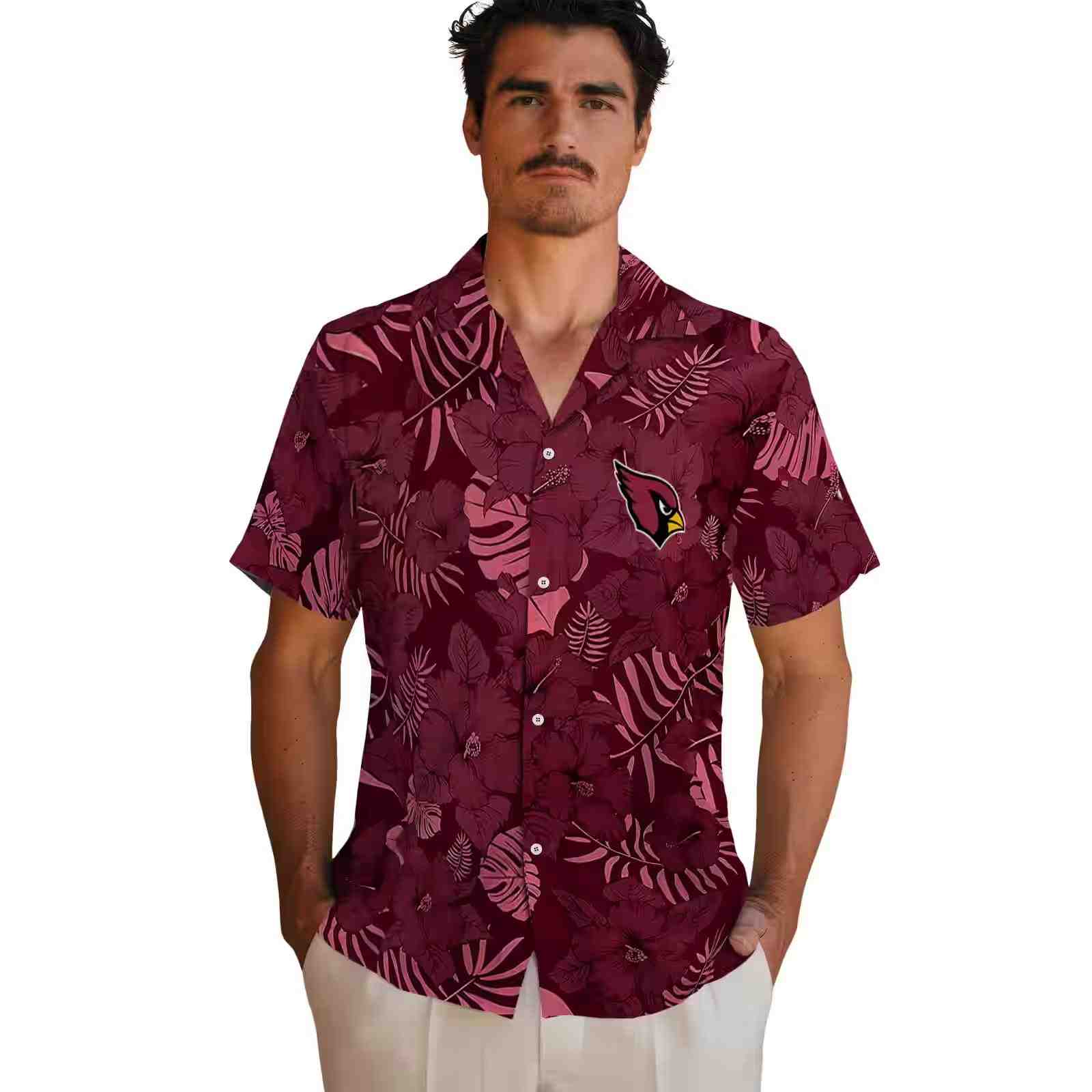 arizona cardinals jungle vibes red hawaiian shirt fashion forward