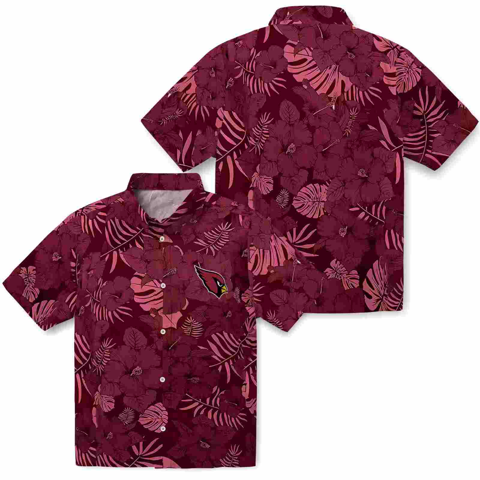 arizona cardinals jungle vibes red hawaiian shirt high quality