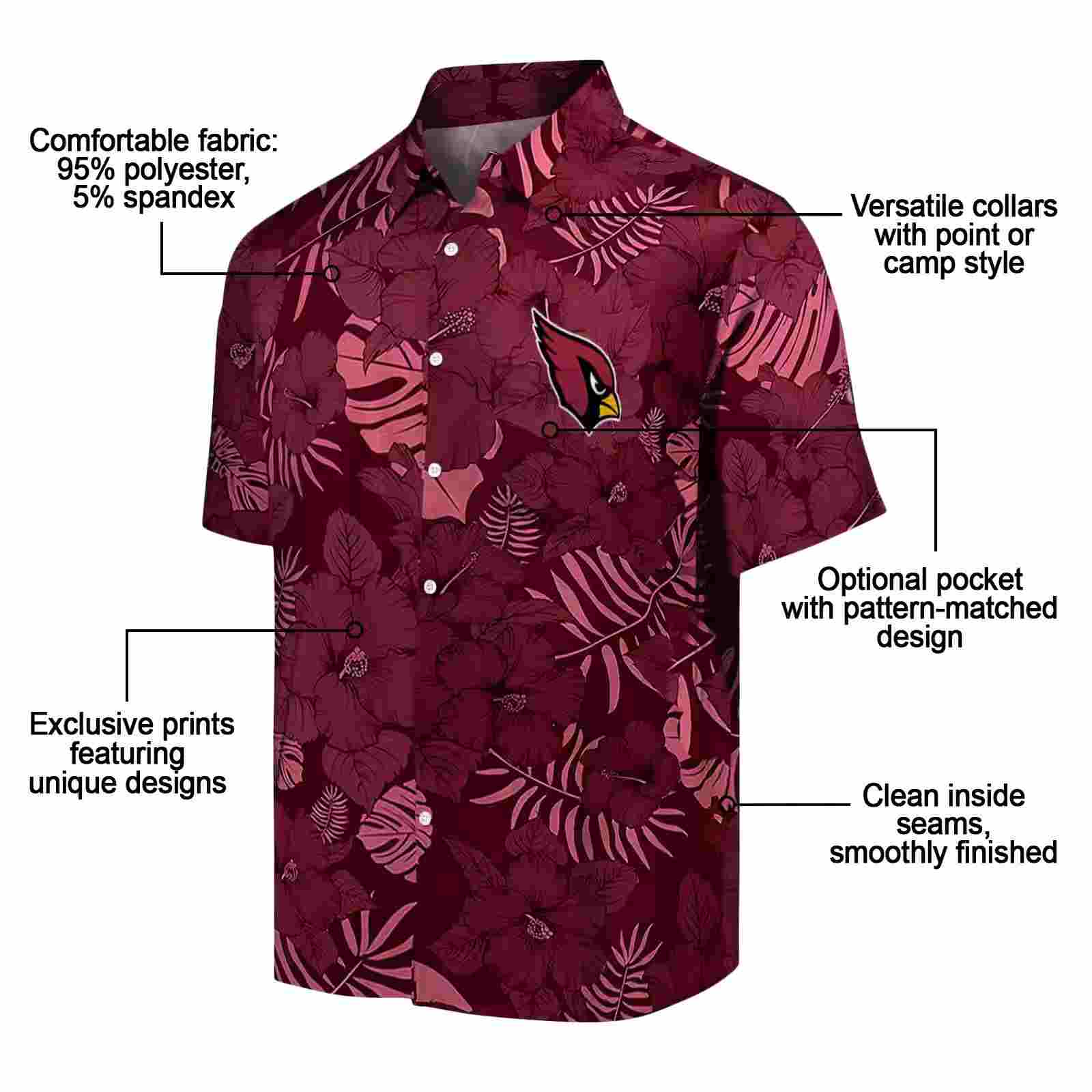 arizona cardinals jungle vibes red hawaiian shirt new arrival