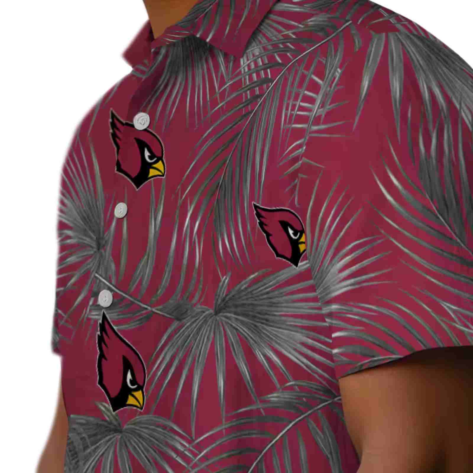 arizona cardinals leafy palms red hawaiian shirt trendy