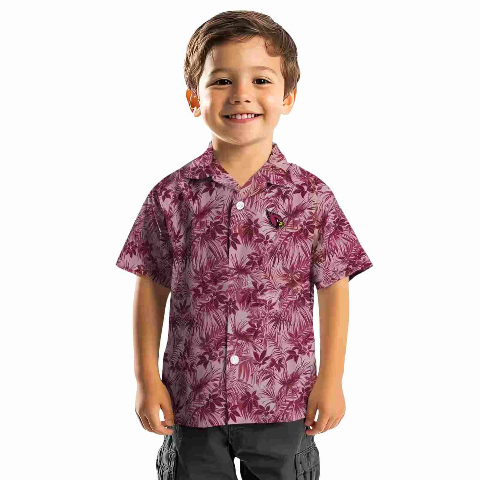 arizona cardinals leafy pattern red hawaiian shirt top rated