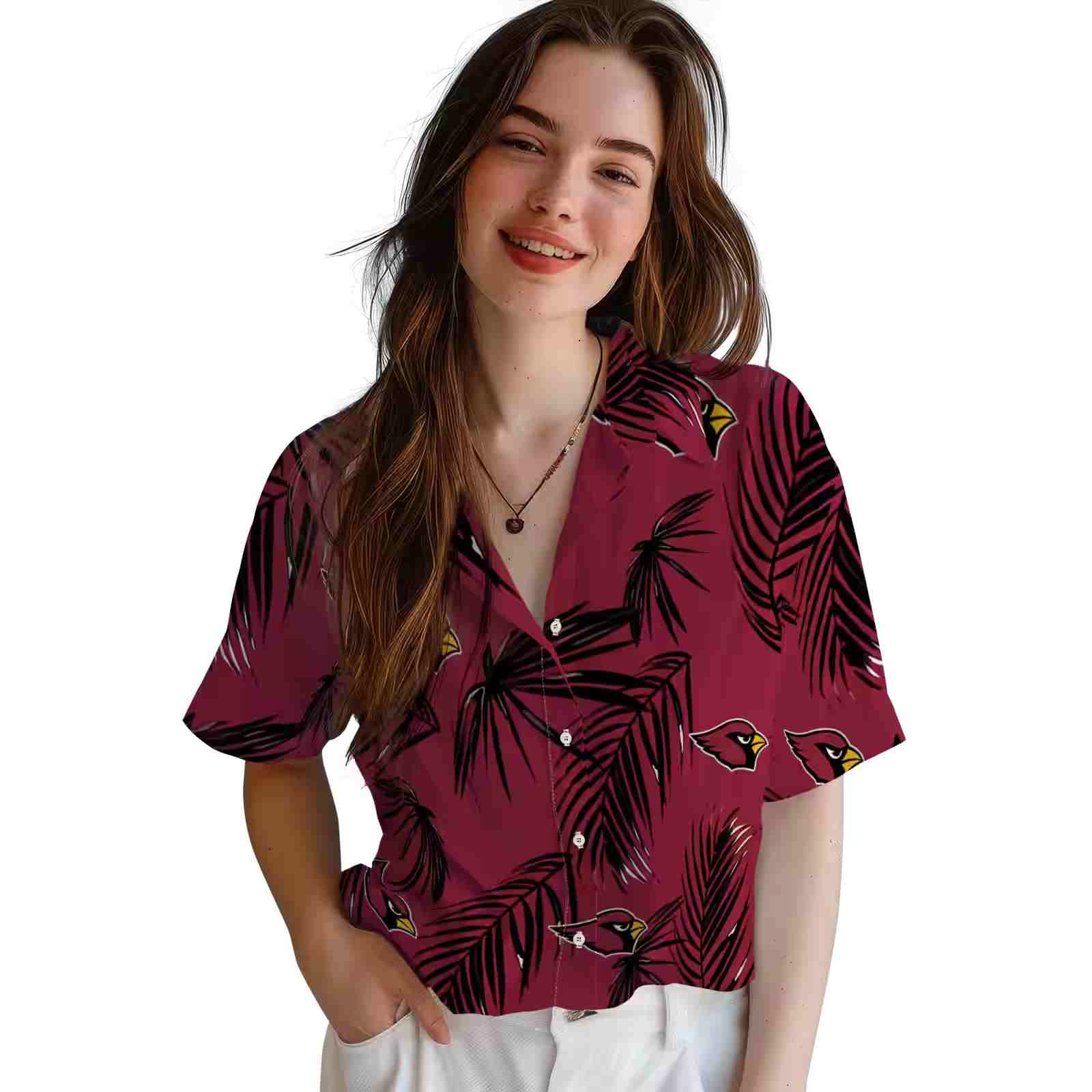 arizona cardinals palm leaf red hawaiian shirt latest model