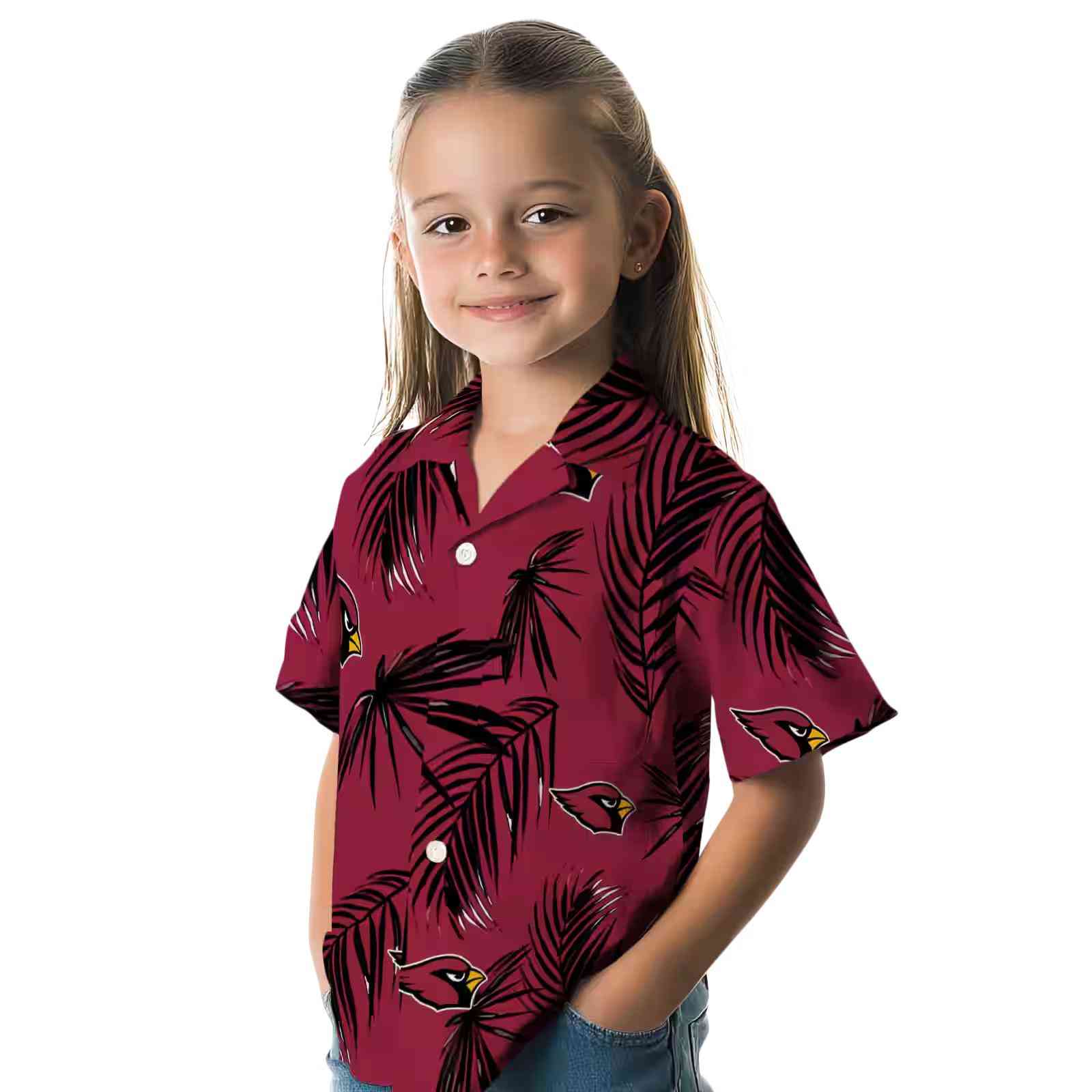 arizona cardinals palm leaf red hawaiian shirt premium grade