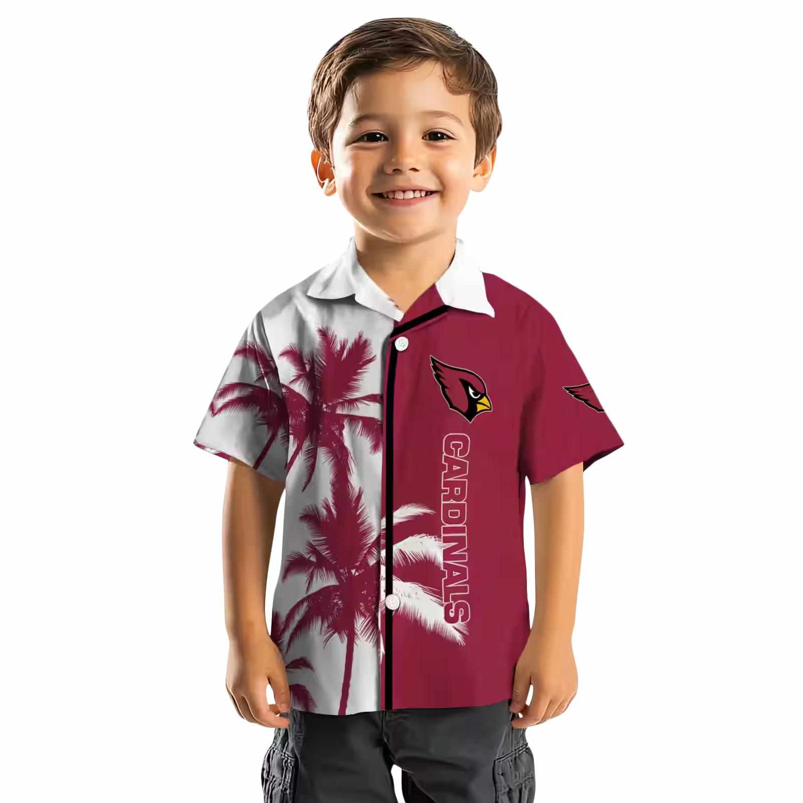 arizona cardinals palm trees red white hawaiian shirt top rated