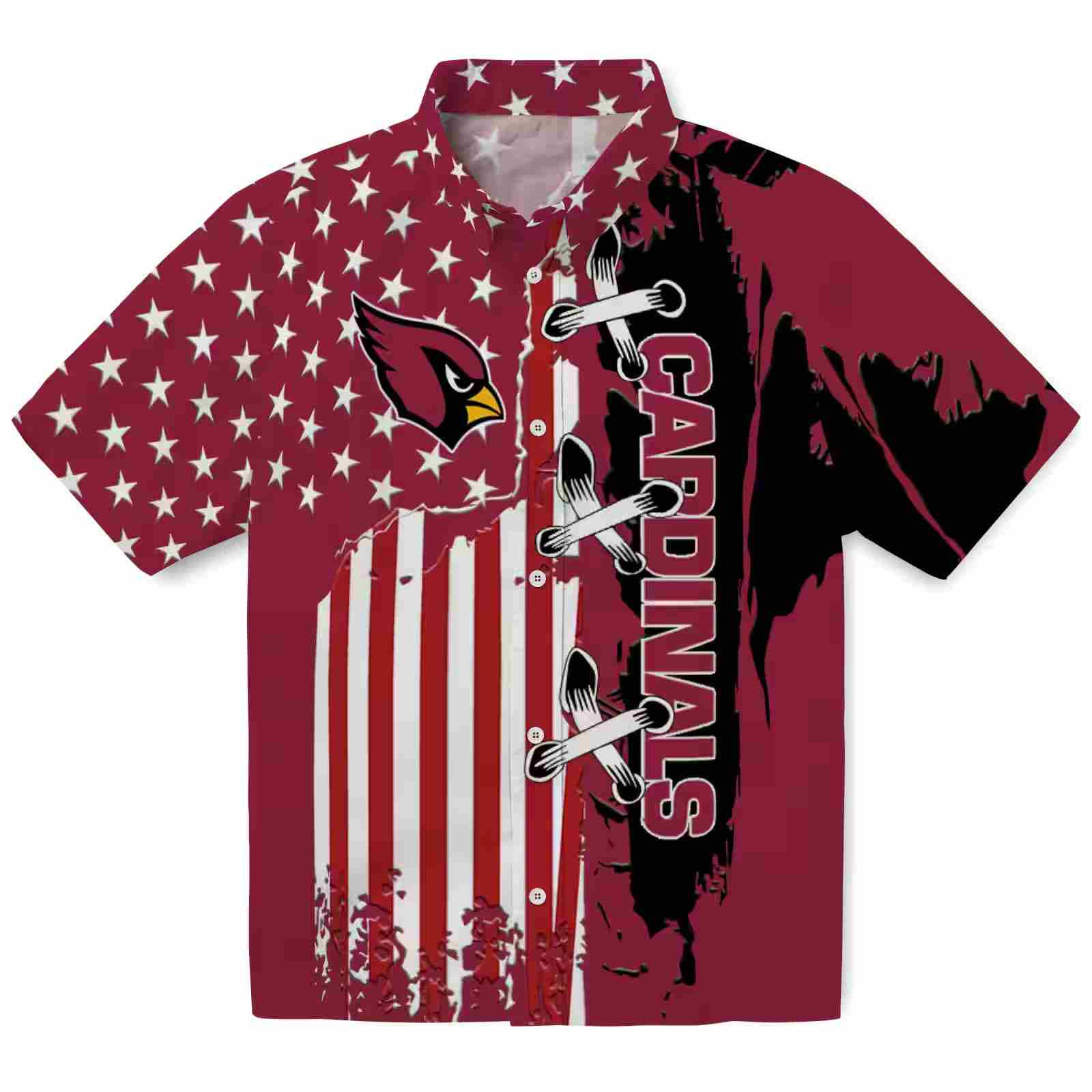 Arizona Cardinals Stitched Flag Red Hawaiian Shirt