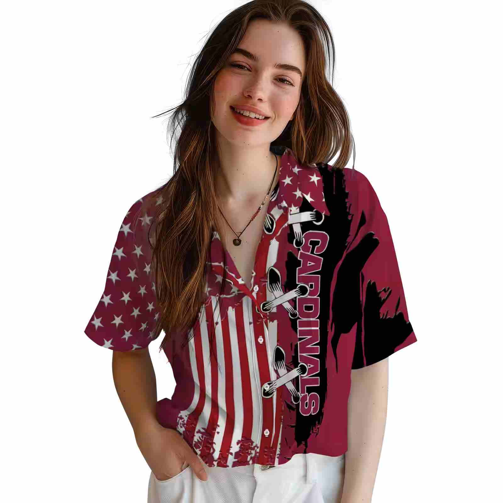 arizona cardinals stitched flag red hawaiian shirt latest model