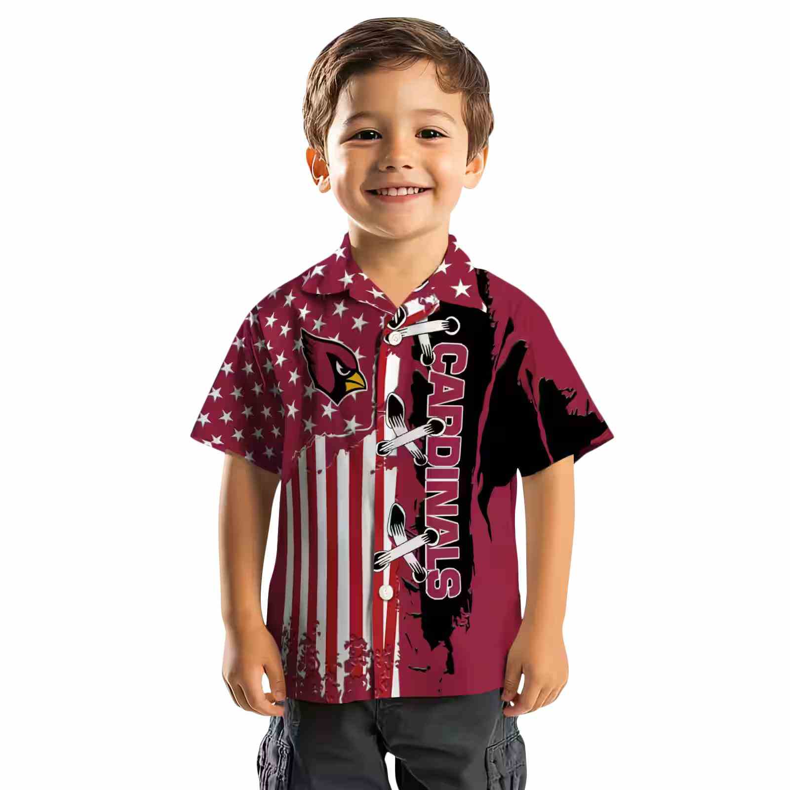 arizona cardinals stitched flag red hawaiian shirt top rated