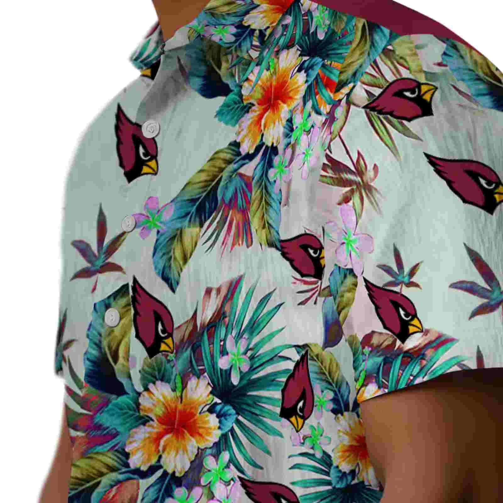 arizona cardinals tropical foliage green hawaiian shirt trendy