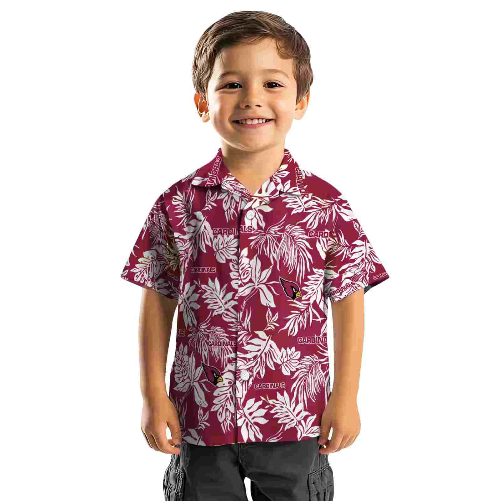 arizona cardinals tropical leaf red white hawaiian shirt top rated