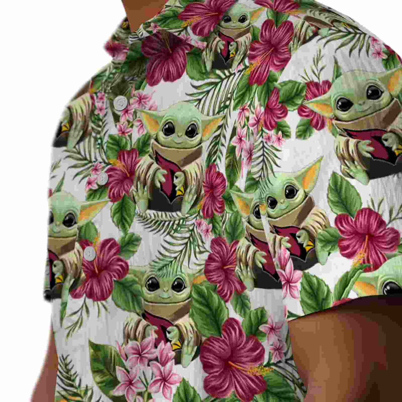 arizona cardinals tropical yoda green hawaiian shirt trendy