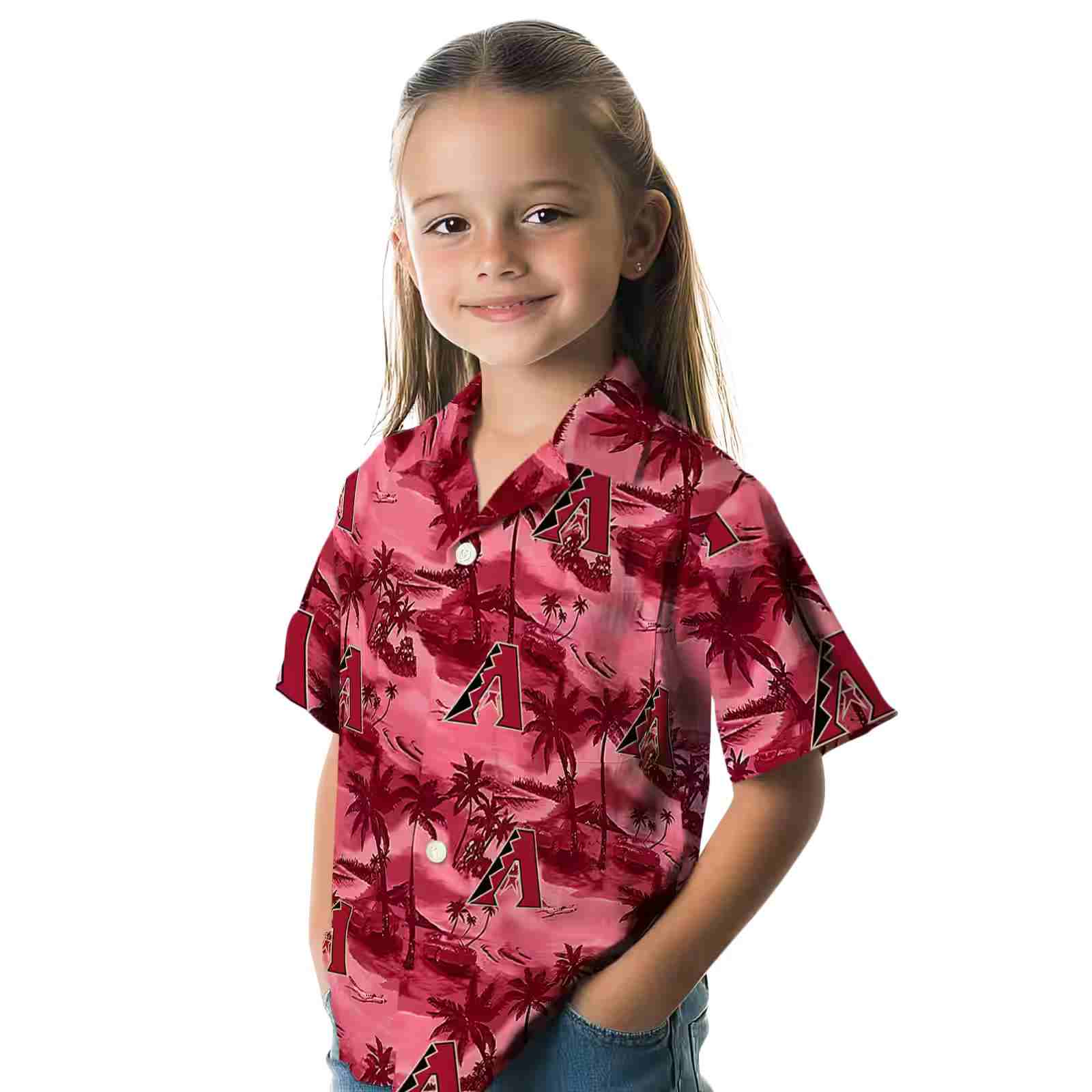 arizona diamondbacks coastal palms red hawaiian shirt premium grade